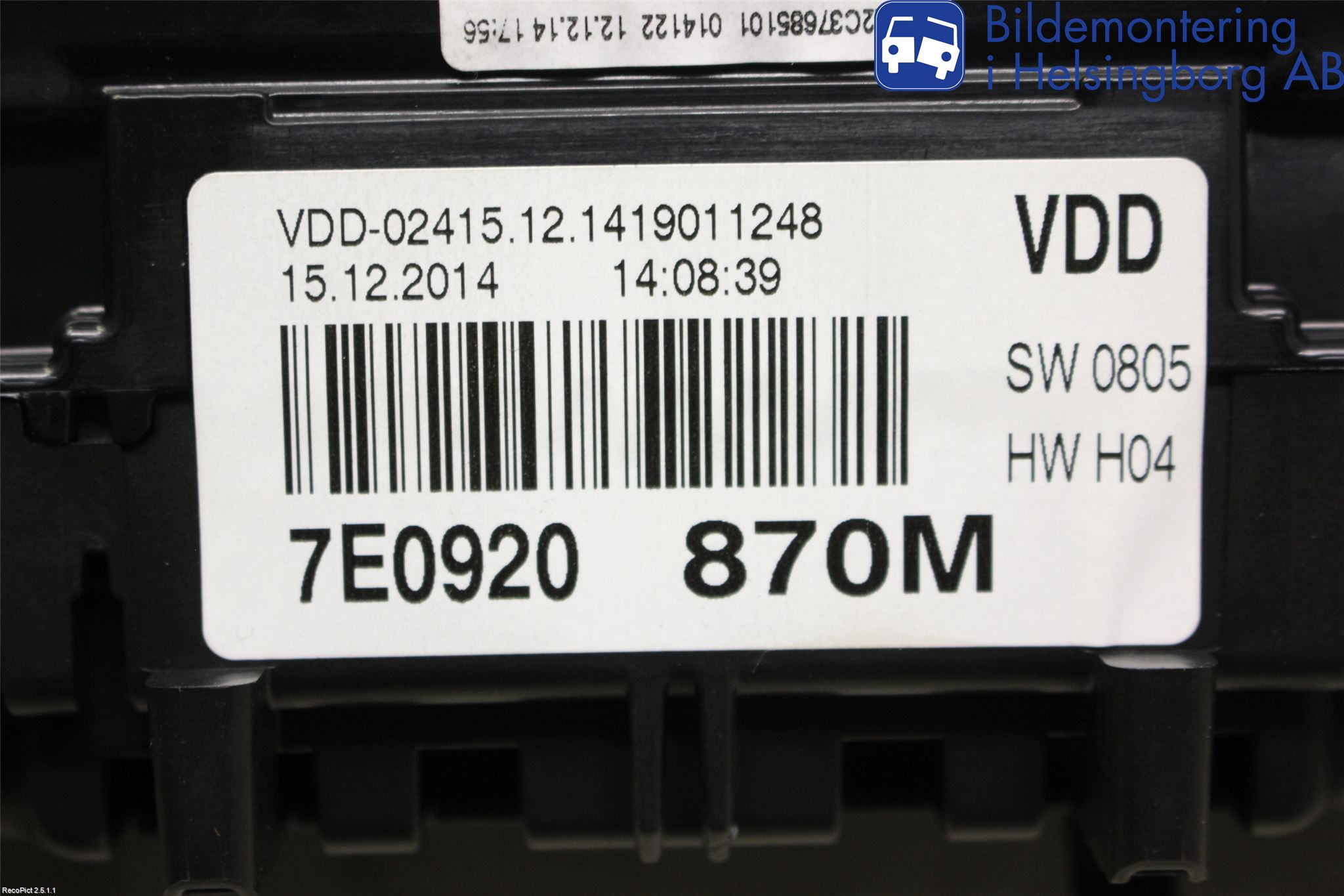 Volkswagen VW MULTIVAN T4-T6 91-21 Instr Kombinert