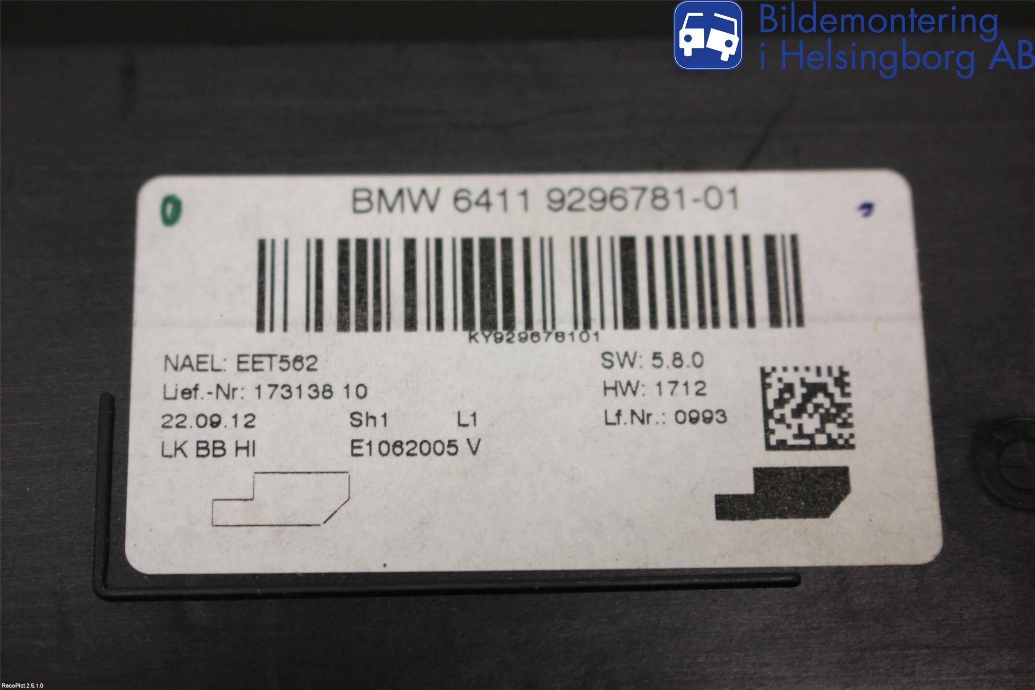 BMW 3 F30/F31/F80 12-19 Styreenhet Kupevarme