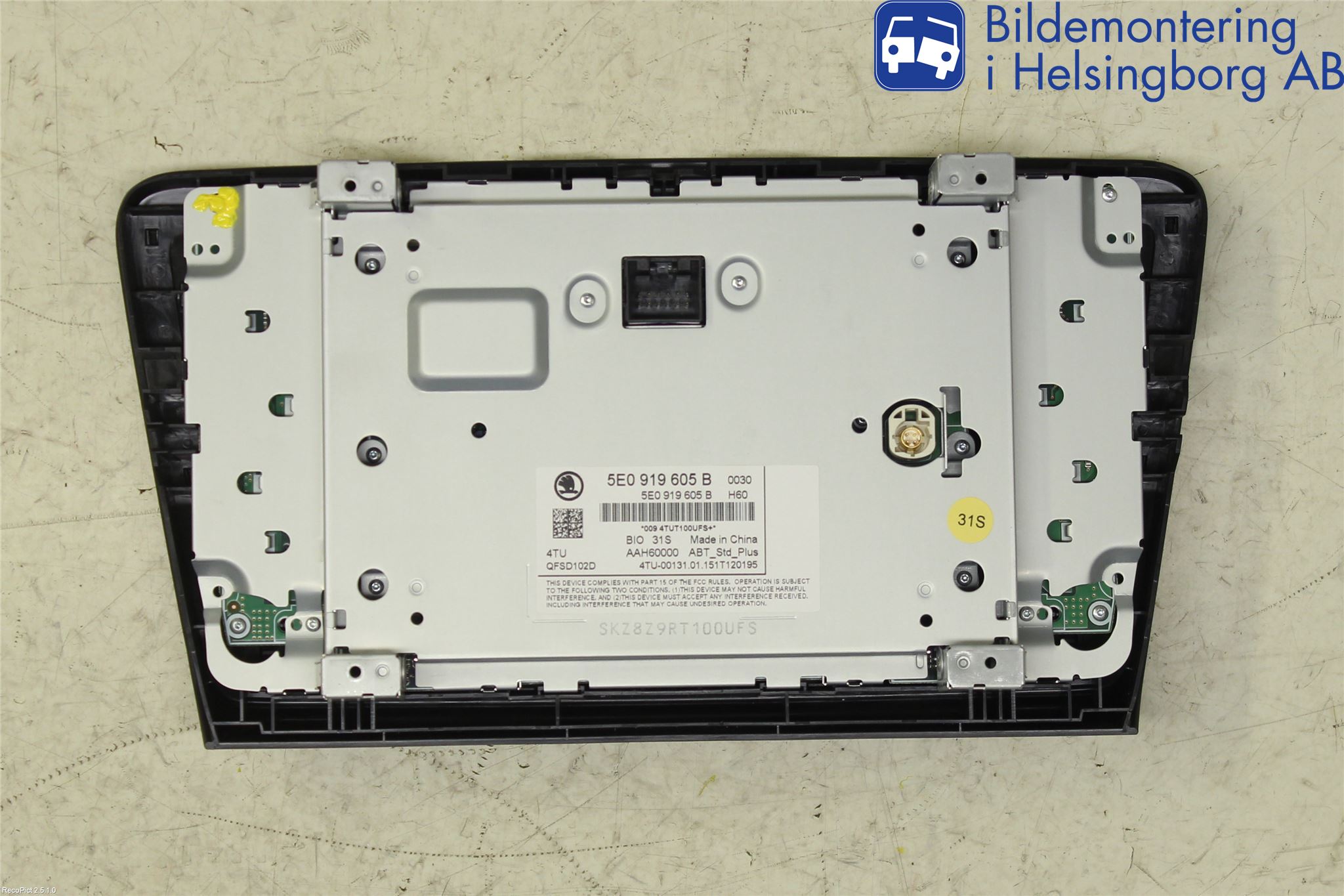 Skoda OCTAVIA (5E) 13-20 Stereo Radio Med Cd