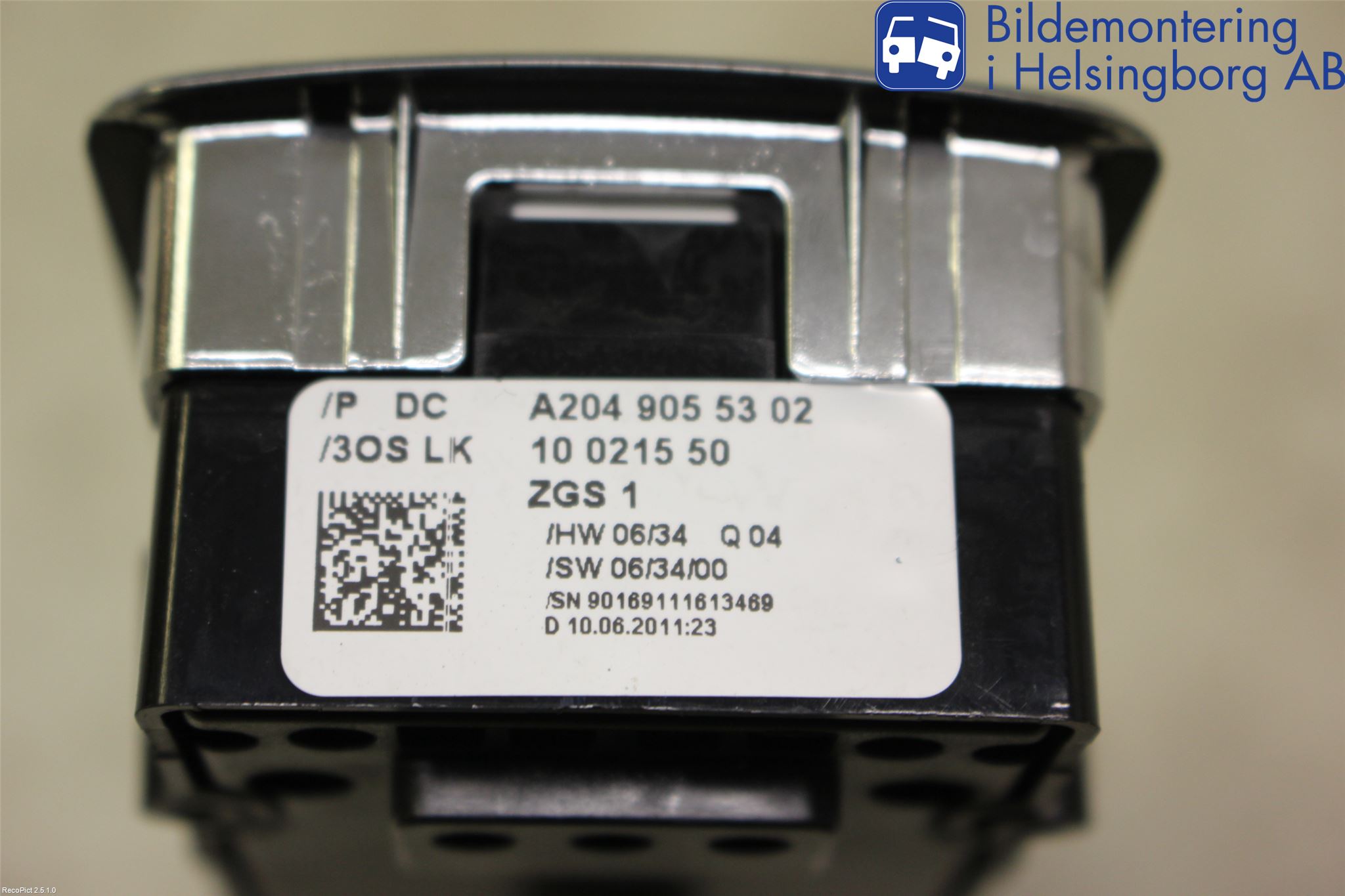 Mercedes-Benz MB GLK-KLASS (X204) 08-16 Bryter Vindusheis