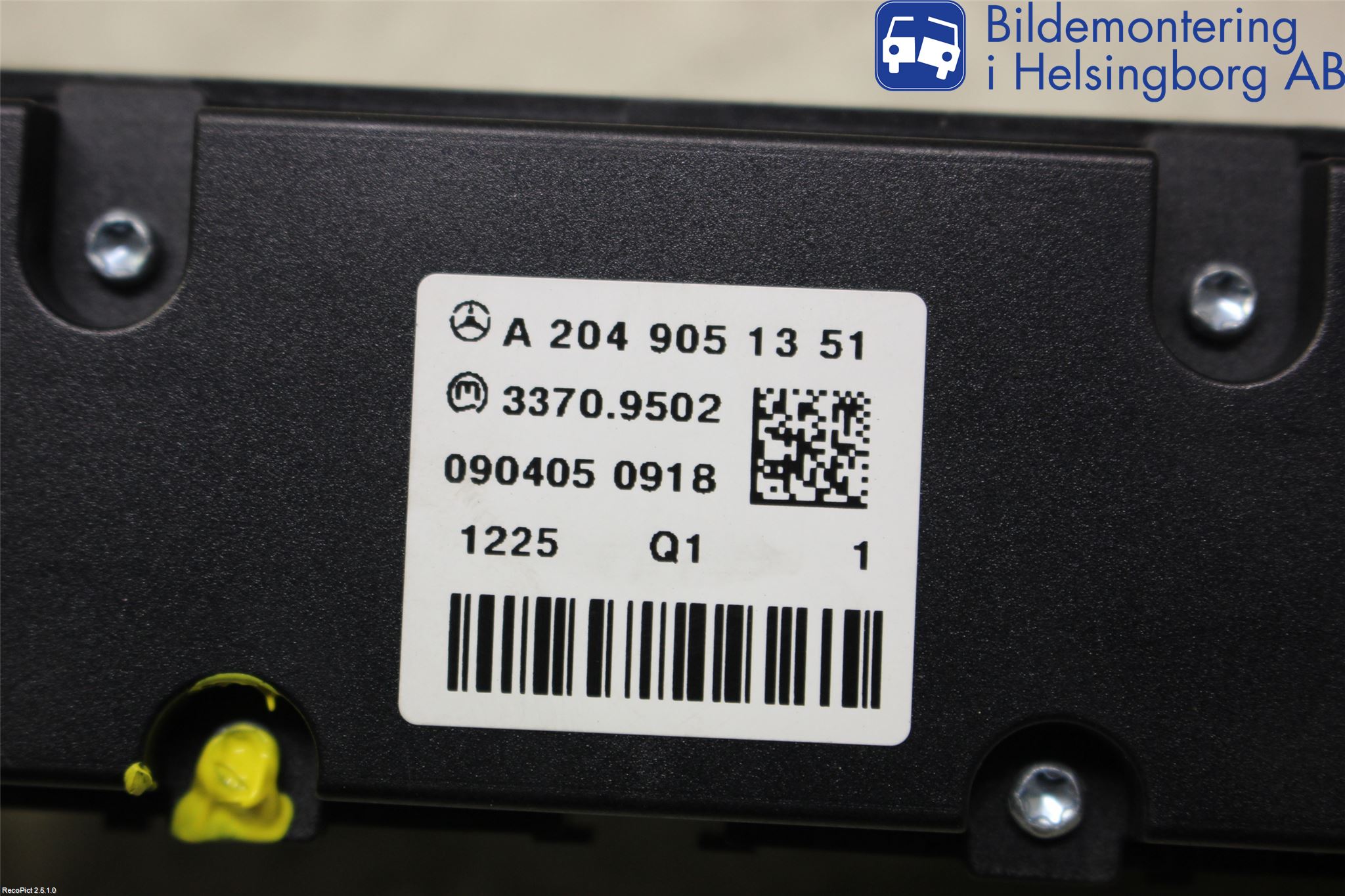 Mercedes-Benz MB GLK-KLASS (X204) 08-16 Bryter Varmesete