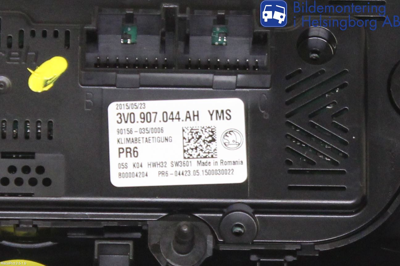 Skoda SUPERB 16-24 Varme Ac Betjening-Display