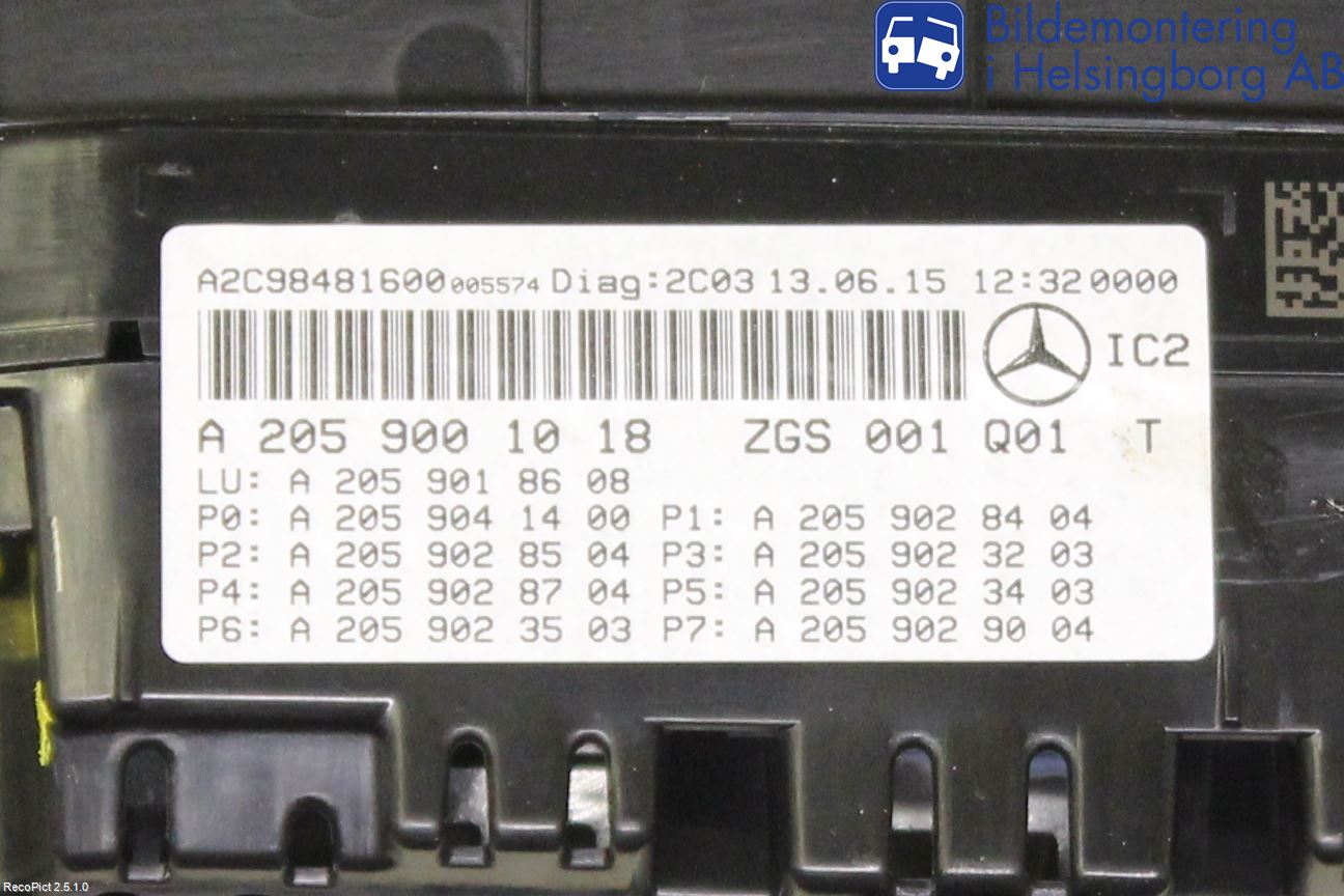 Mercedes-Benz MB C-KLASS (W205) 14-21 Instr Kombinert