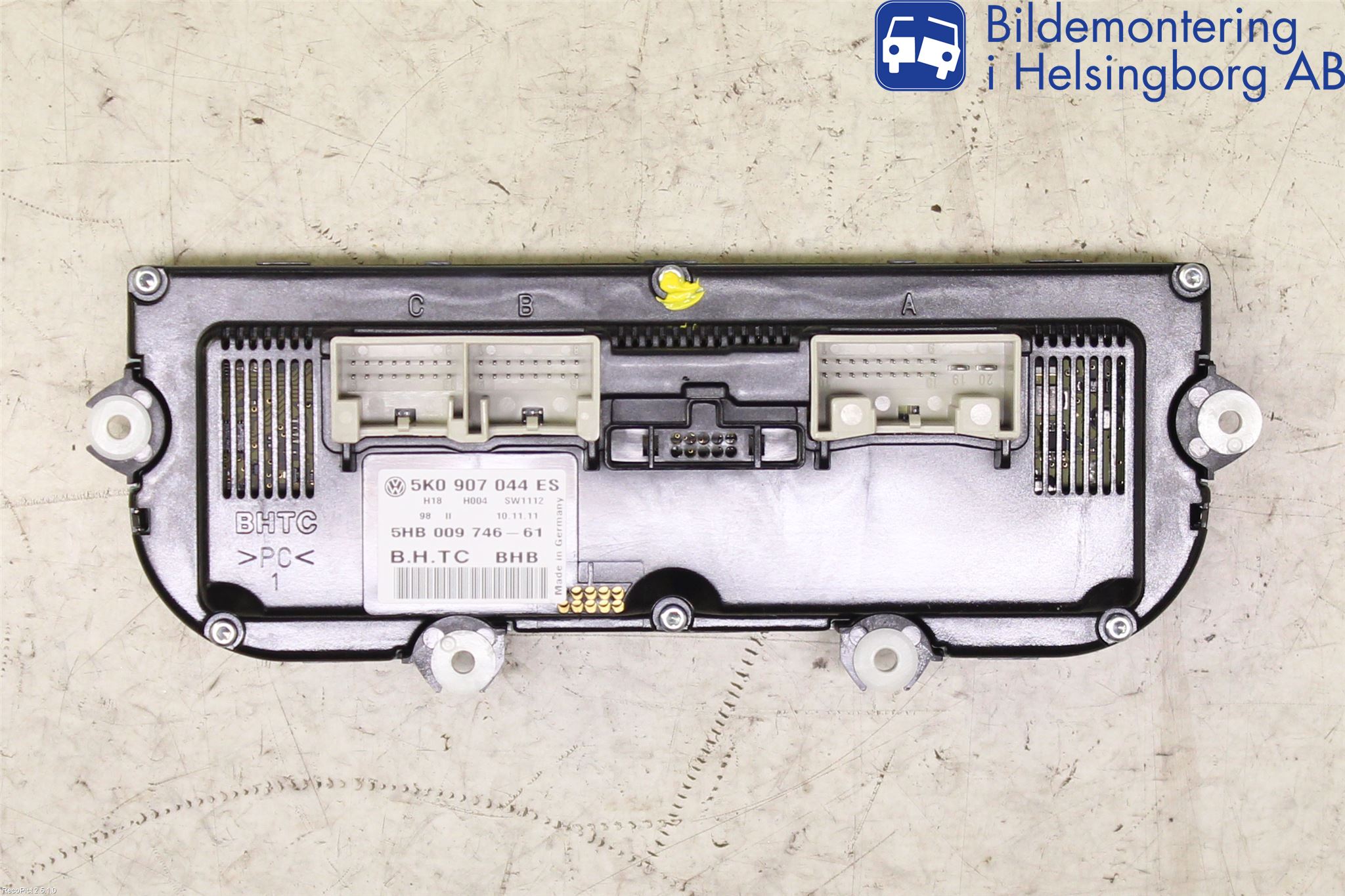 Volkswagen VW GOLF PLUS/CROSS GOLF 04-14 Varme Ac Betjening-Display