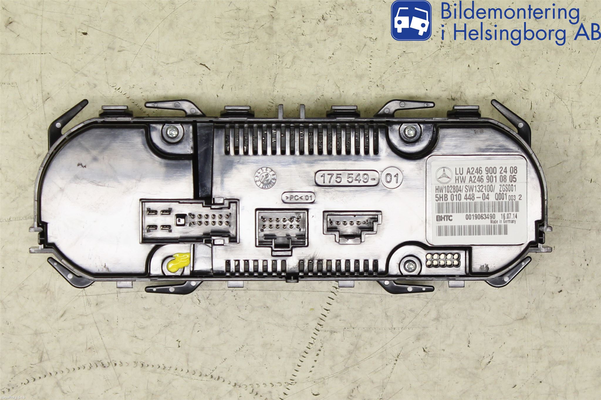 Mercedes-Benz MB CLA-KLASS (C117/X117) 13-19 Varme Ac Betjening-Display