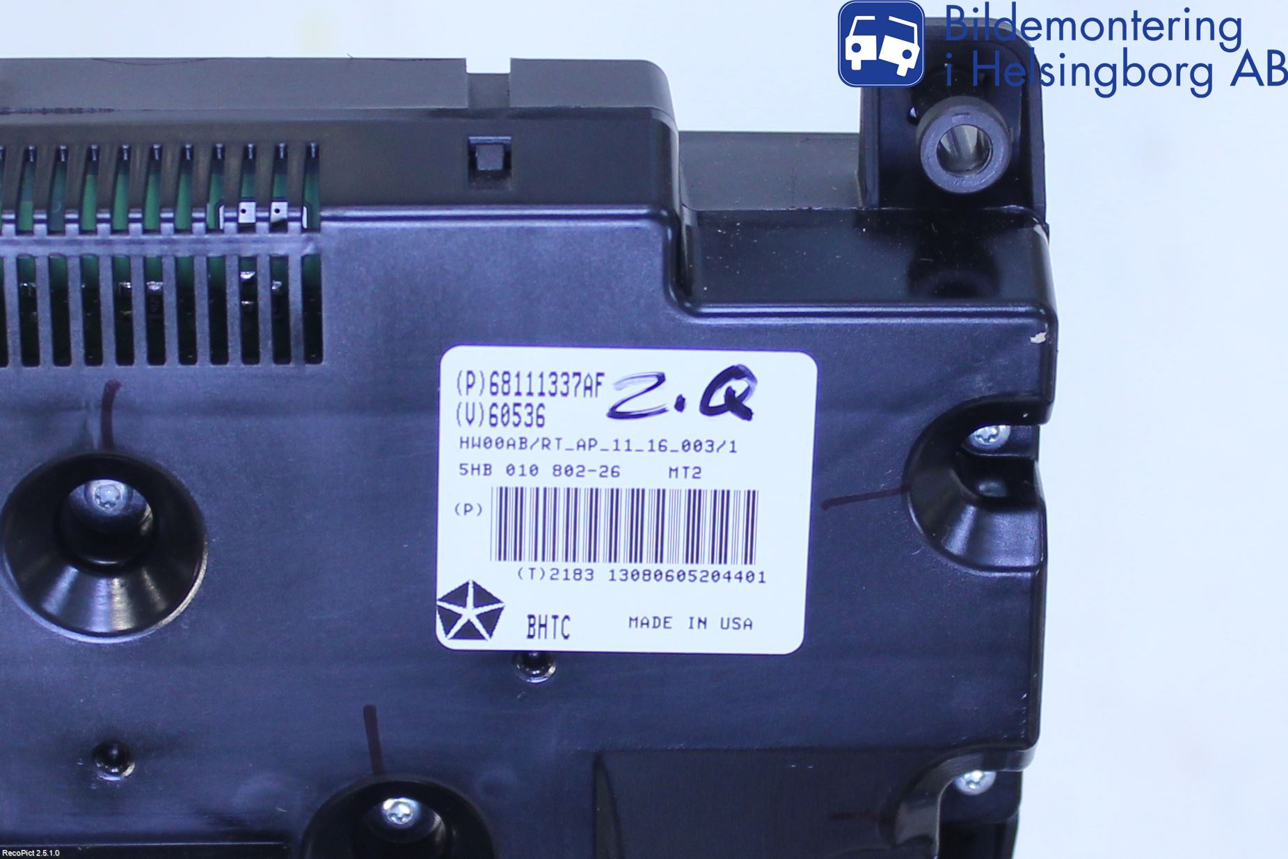 Lancia VOYAGER Varme Ac Betjening-Display