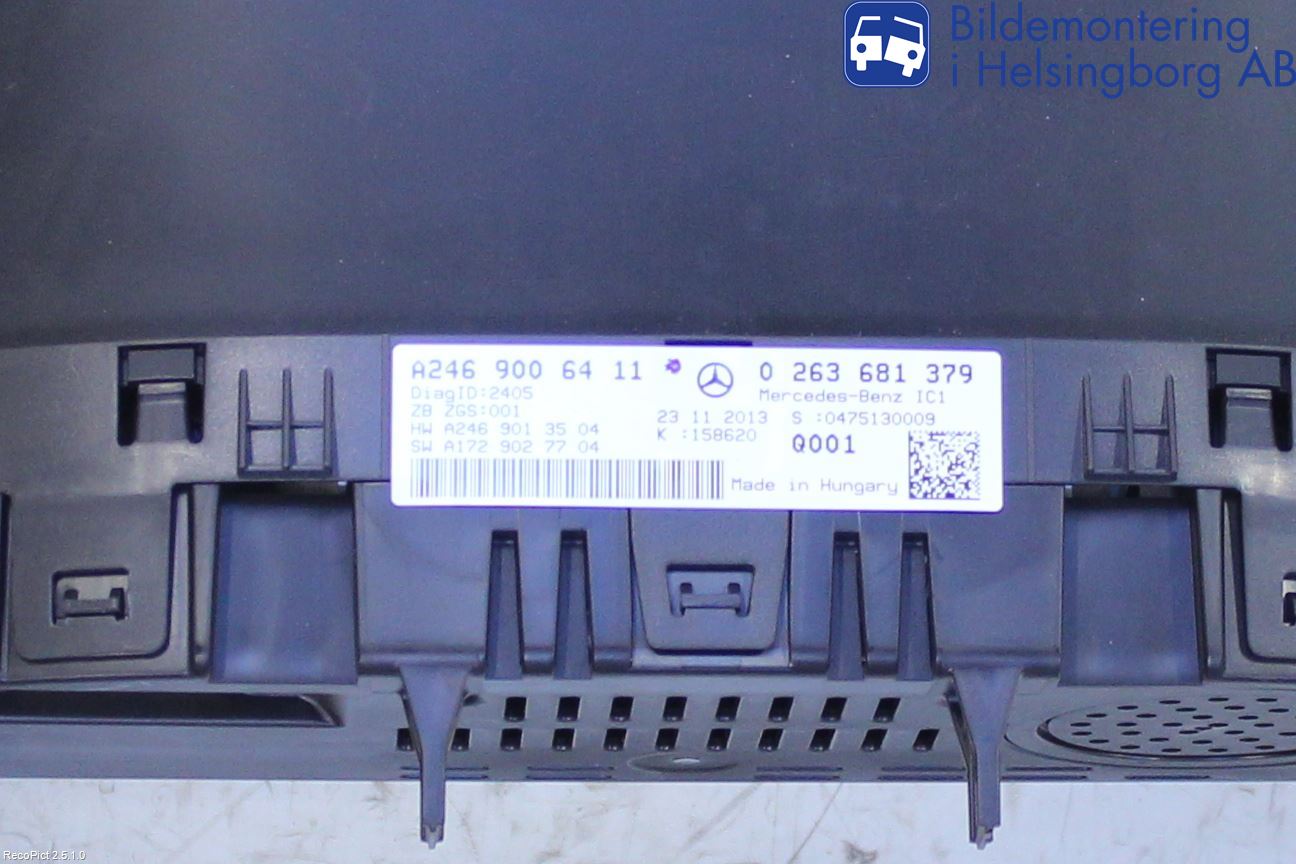 Mercedes-Benz MB B-KLASS (W246/W242) 12-19 Instr Kombinert
