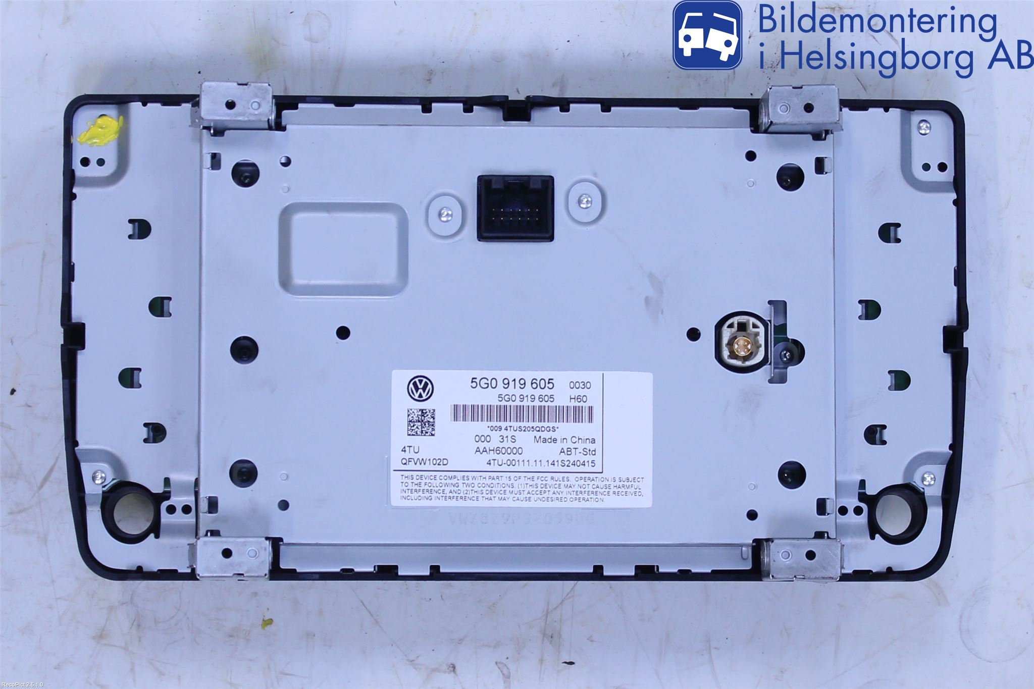 Volkswagen VW GOLF / E-GOLF VII 13-20 Multifunktionsdisplay