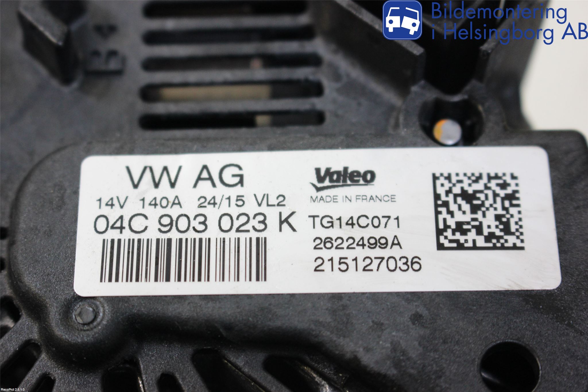 Volkswagen VW GOLF / E-GOLF VII 13-20 Dynamo