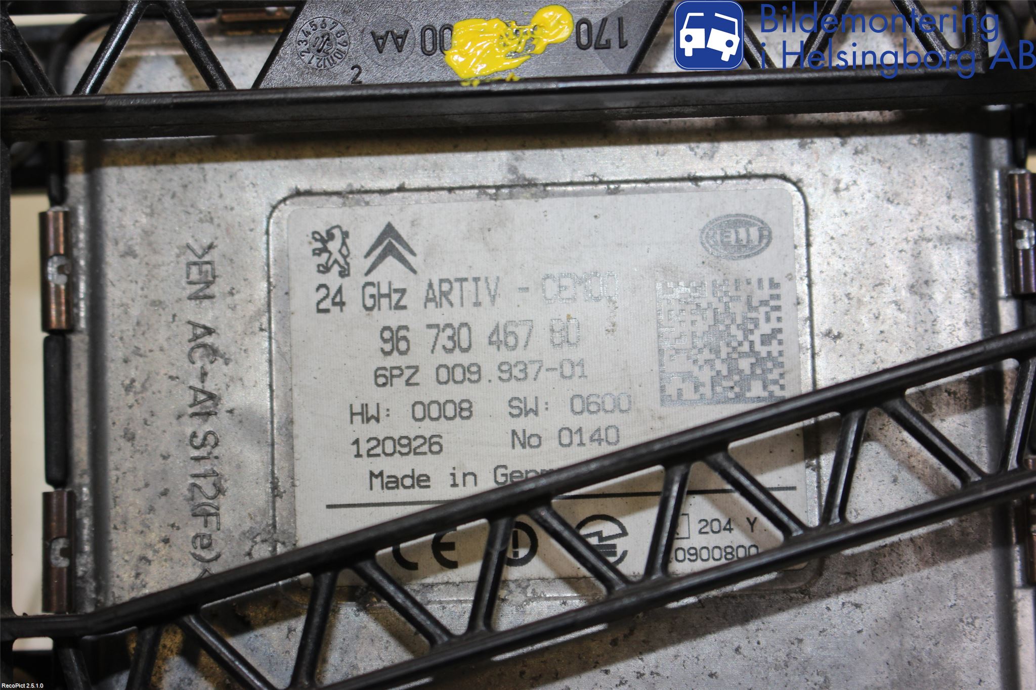 Peugeot 3008 09-16 Sensor Fartsbegrensning