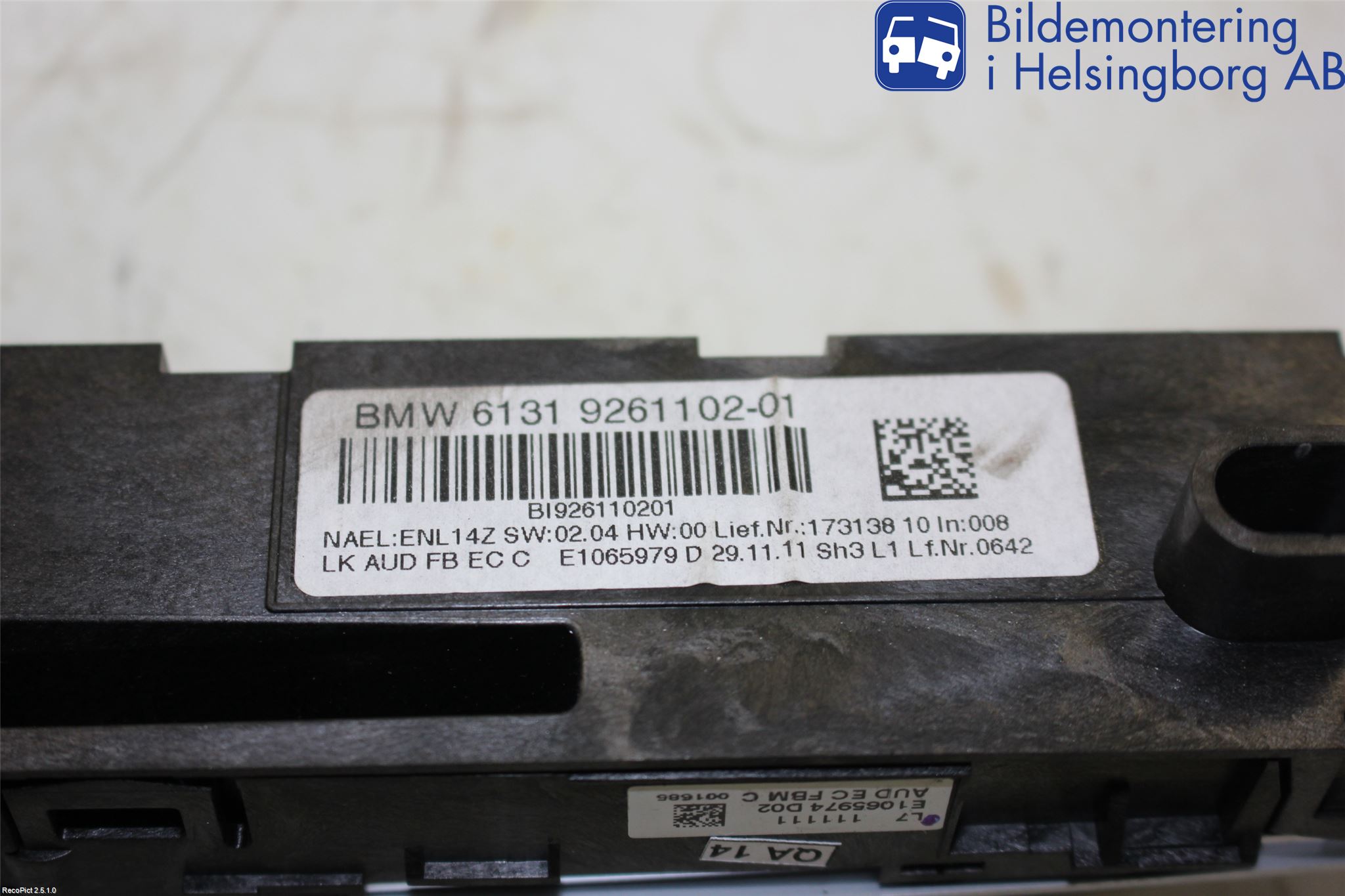 BMW 1 F20/F21 11-19 Stereo Radio Øvrig