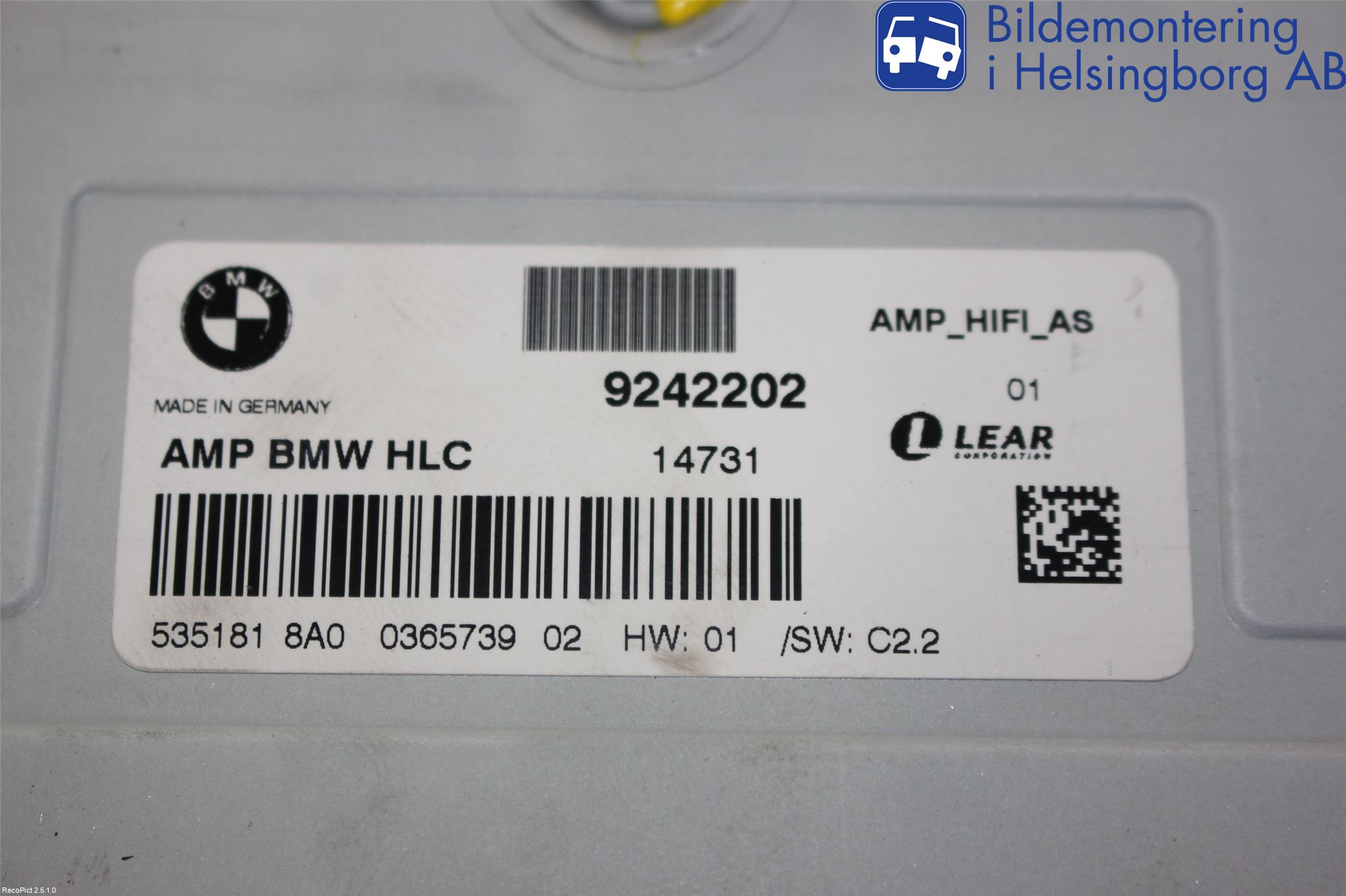 BMW 1 F20/F21 11-19 Stereo Forsterker