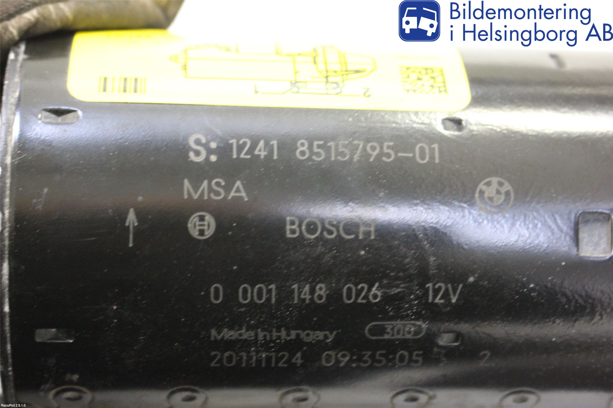 BMW 1 F20/F21 11-19 Startmotor Diesel