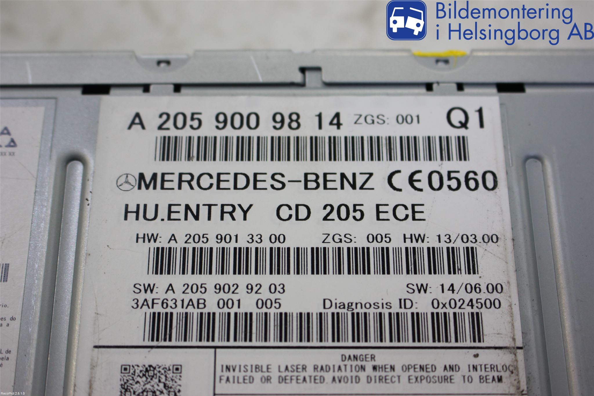Mercedes-Benz MB VITO/V-KLASS (W640,W447,W448) 14- Stereo Radio Med Cd