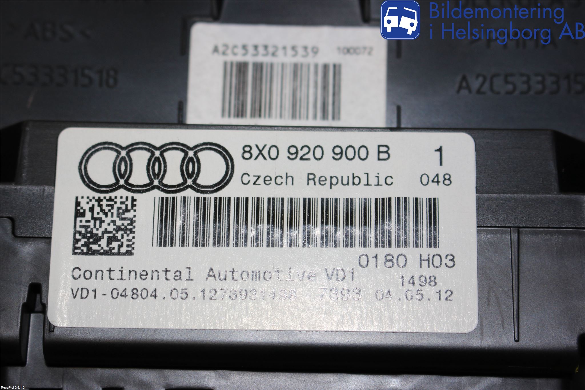 Audi A1/S1 11-18 Instr Kombinert
