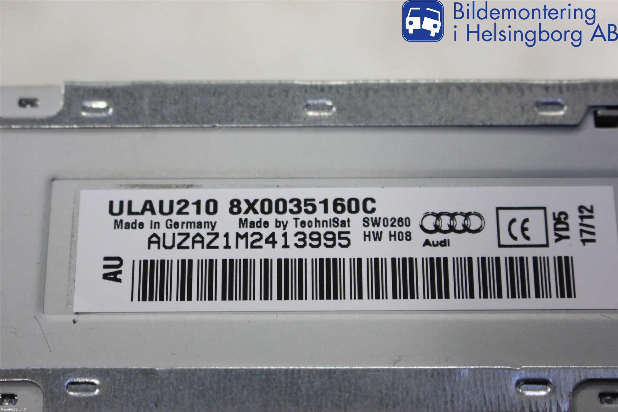 Audi A1/S1 11-18 Stereo Radio Med Cd