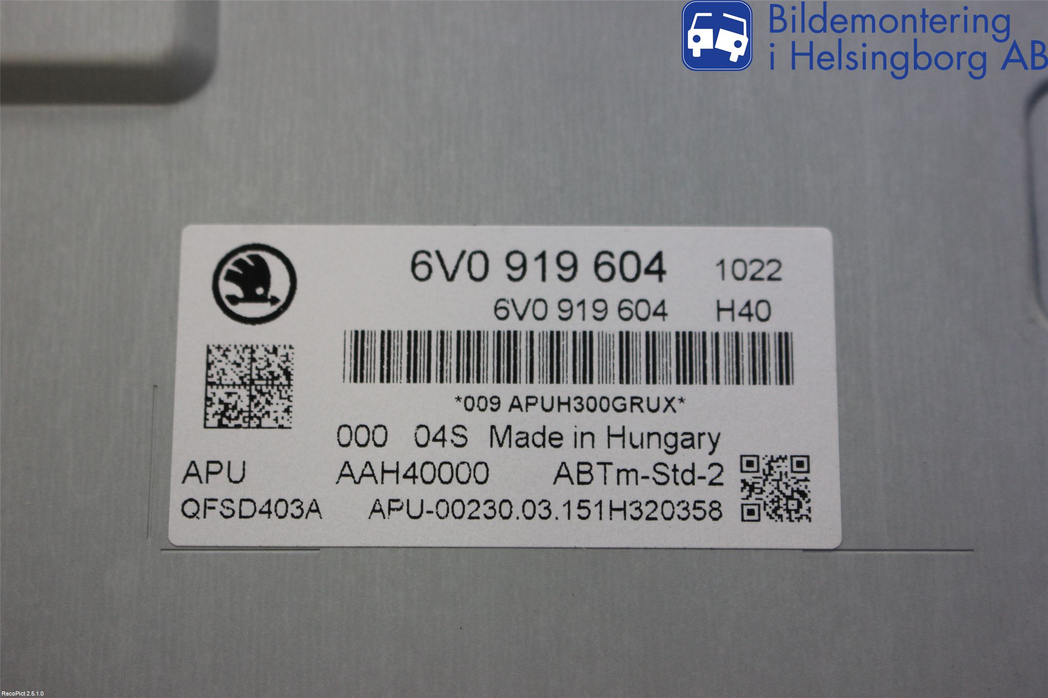 Skoda FABIA 15-21 Instr Varselys - Display