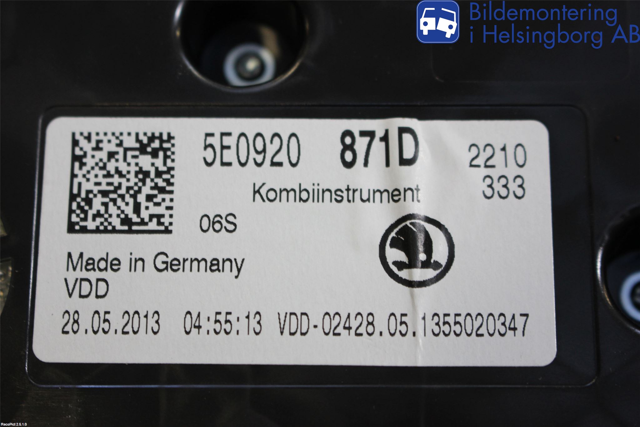 Skoda OCTAVIA (5E) 13-20 Instr Kombinert