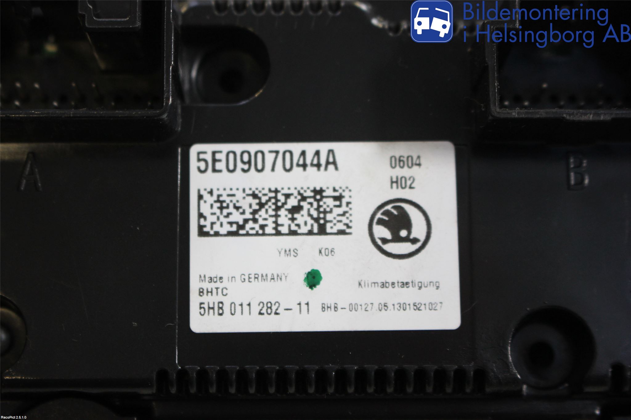 Skoda OCTAVIA (5E) 13-20 Varme Ac Betjening-Display