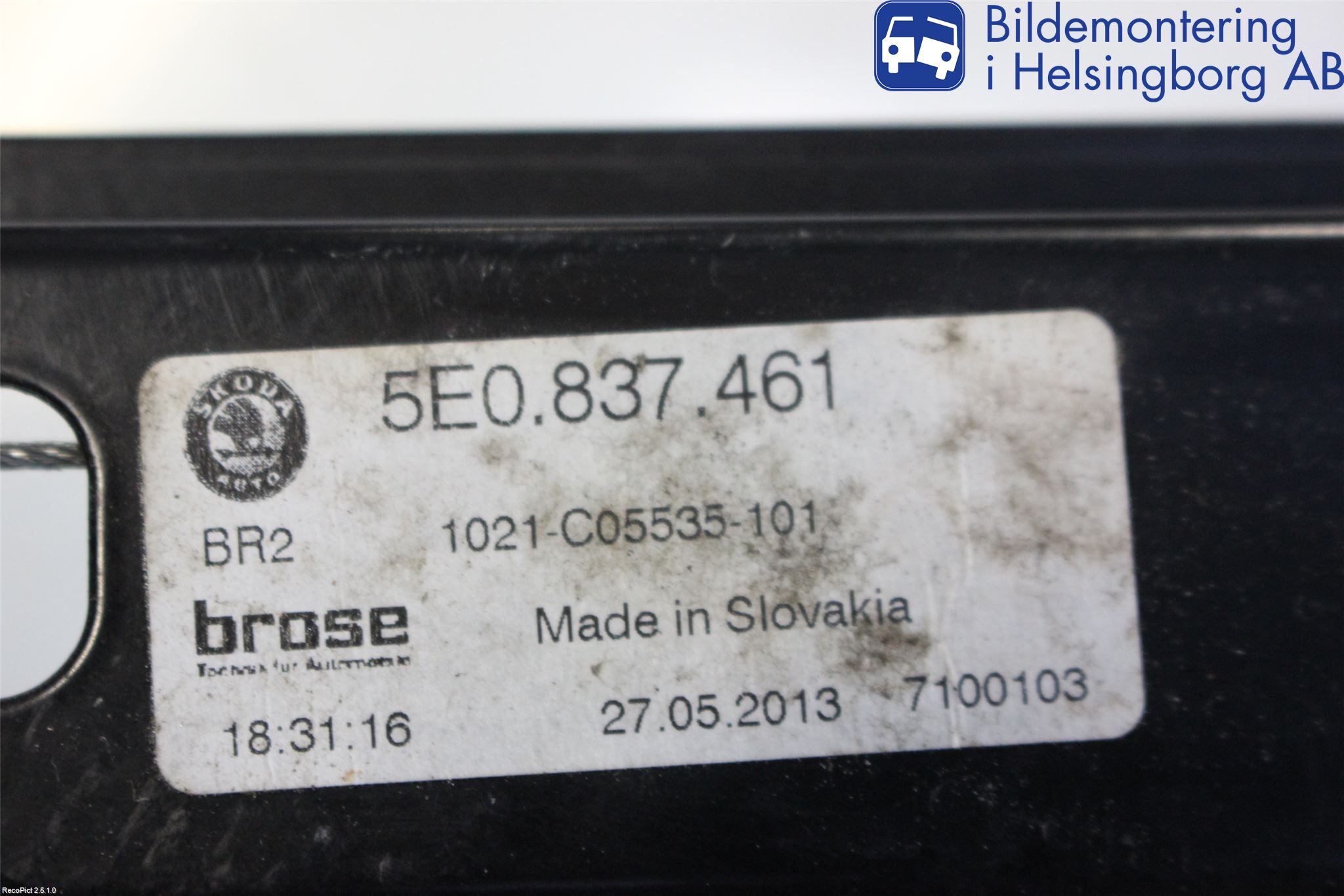 Skoda OCTAVIA (5E) 13-20 Vindusheis El Komp