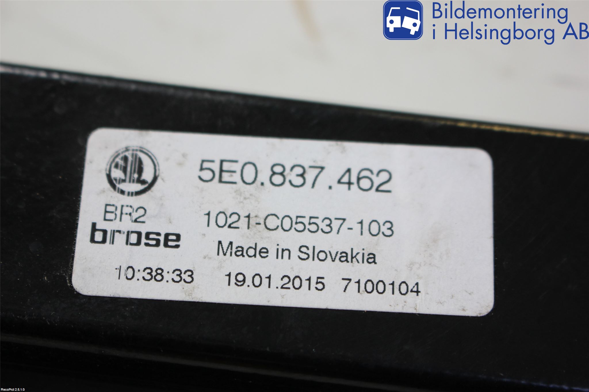 Skoda OCTAVIA (5E) 13-20 Vindusheis El Komp