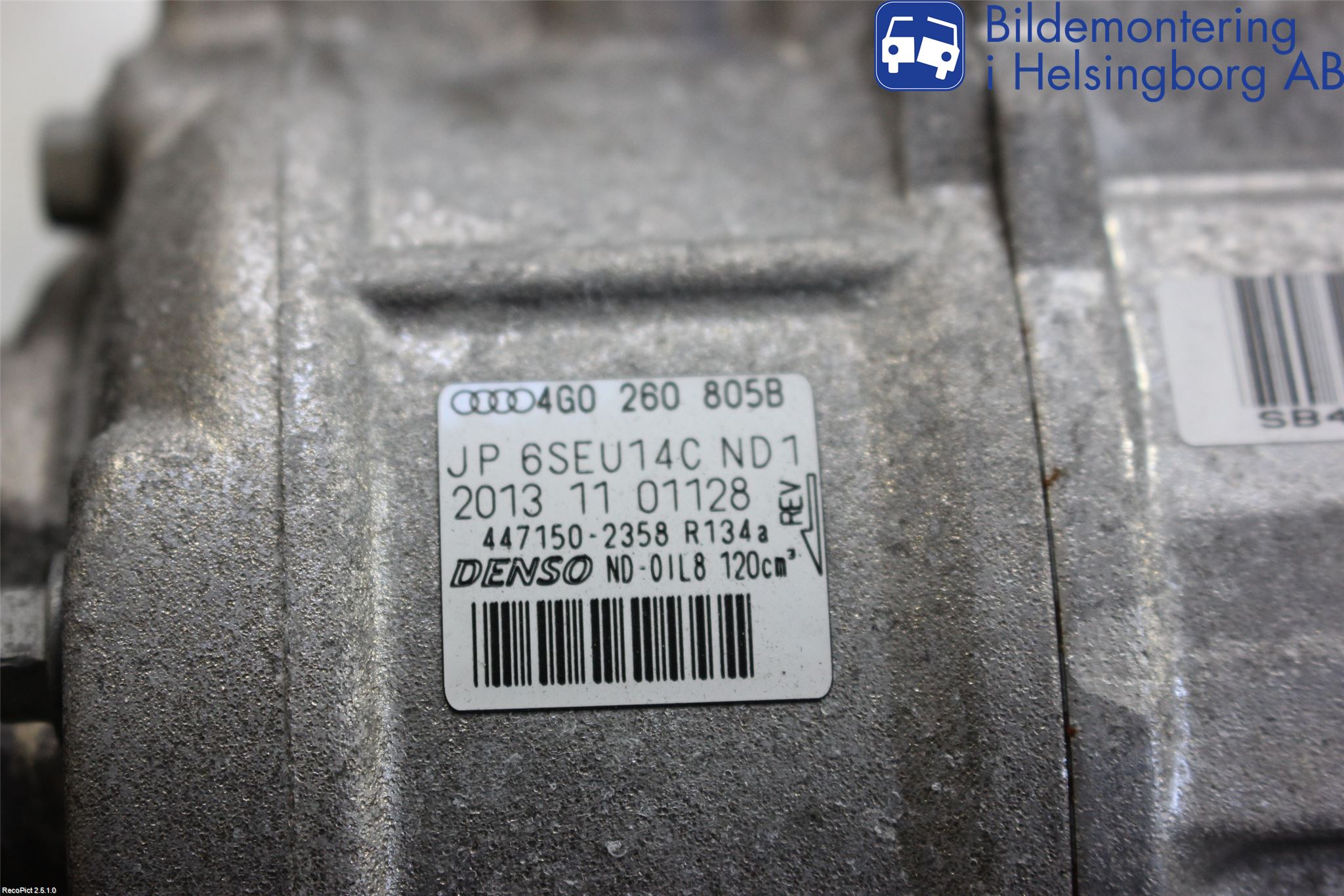 Audi A6/S6 4G 11-18 Varme Ac Kompressor