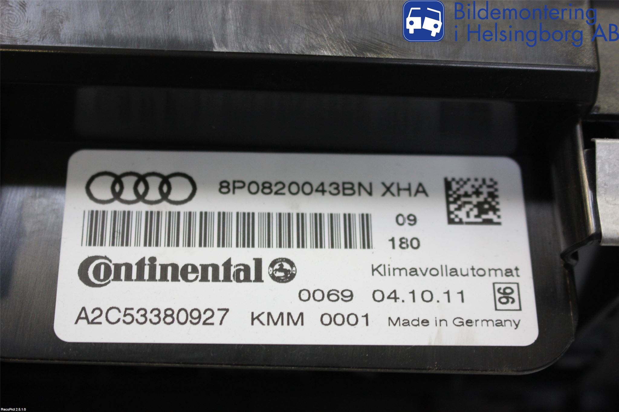 Audi A3/S3 05-13 Varme Ac Betjening-Display