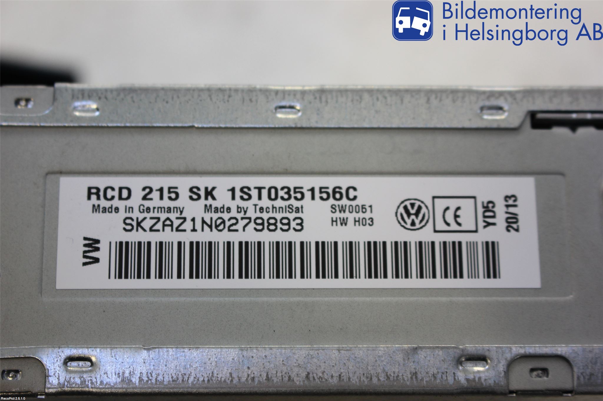 Skoda CITIGO / CITIGO E IV Stereo Radio Med Cd