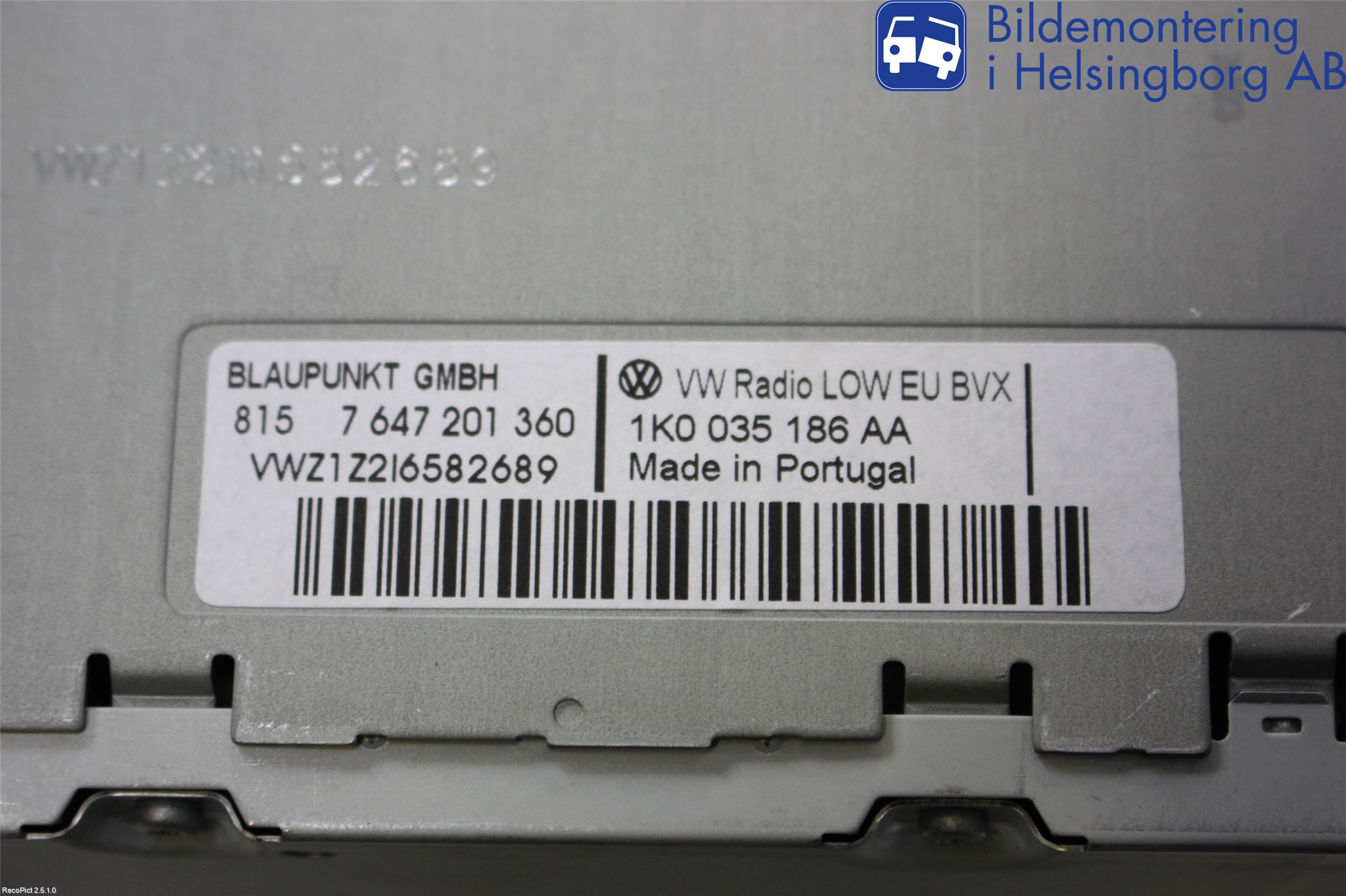 Volkswagen VW GOLF VI 09-13 Stereo Radio Med Cd