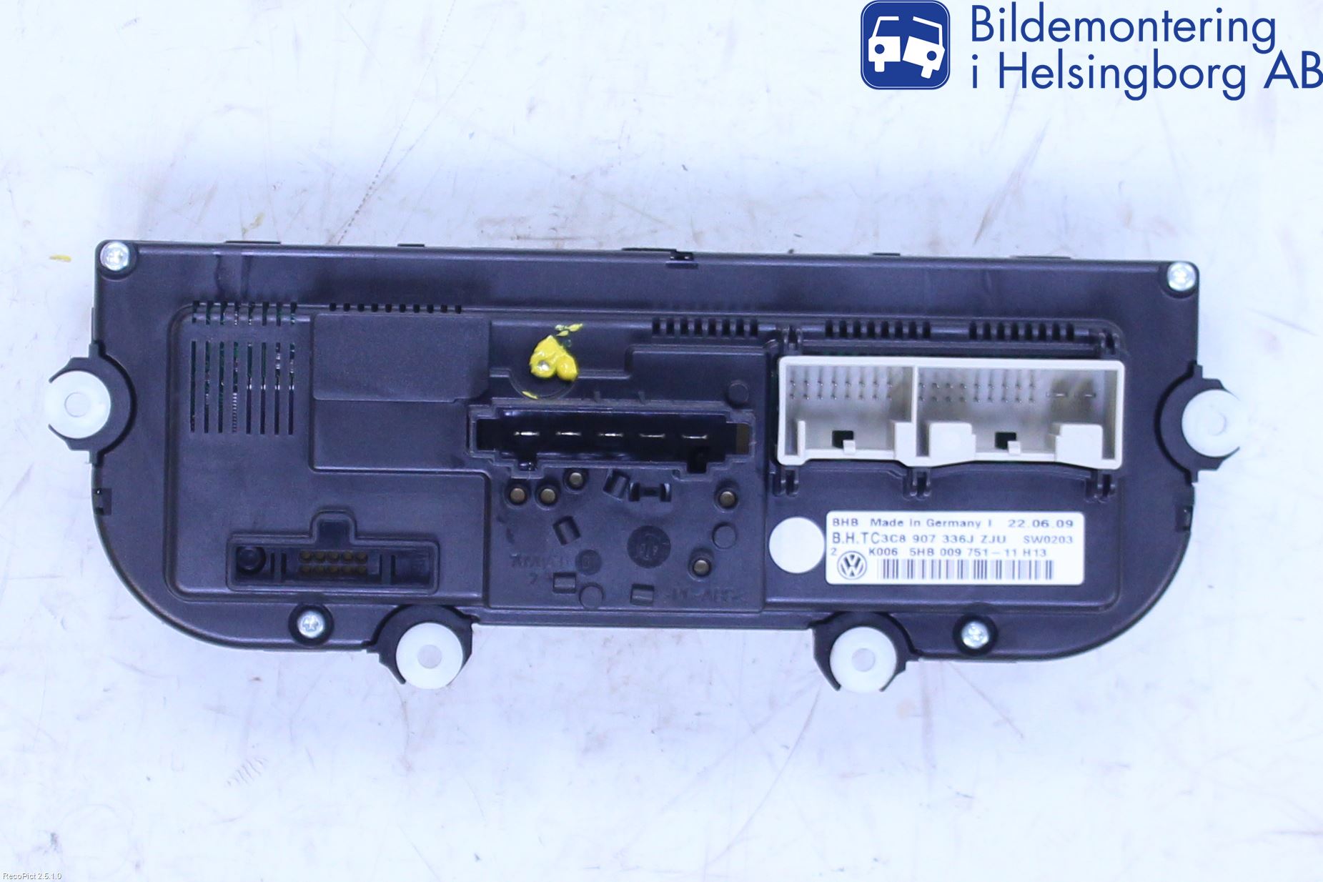 Volkswagen VW GOLF VI 09-13 Varme Ac Betjening-Display