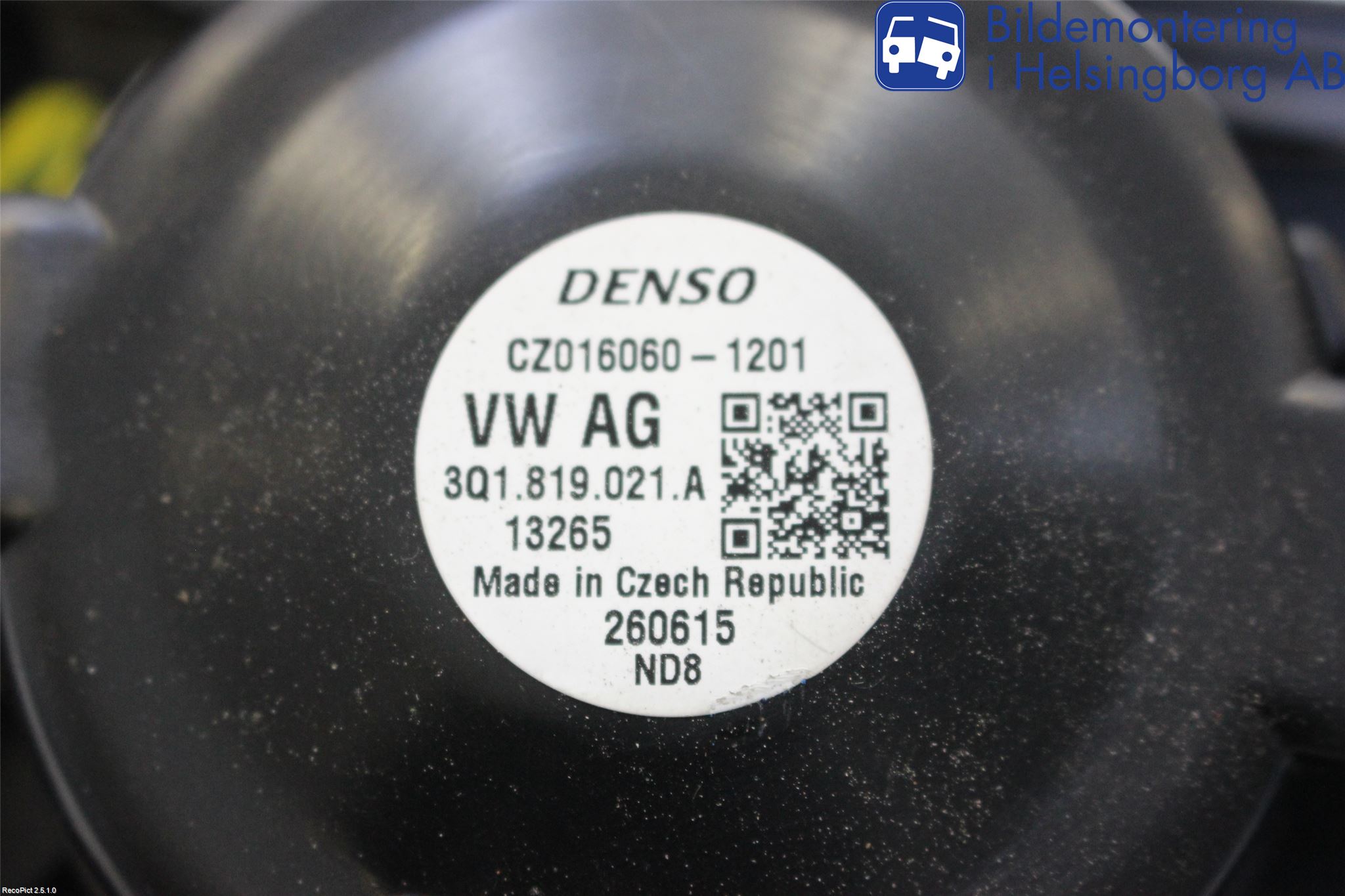 Volkswagen VW PASSAT 15-19 Varmeapparat Viftemotor