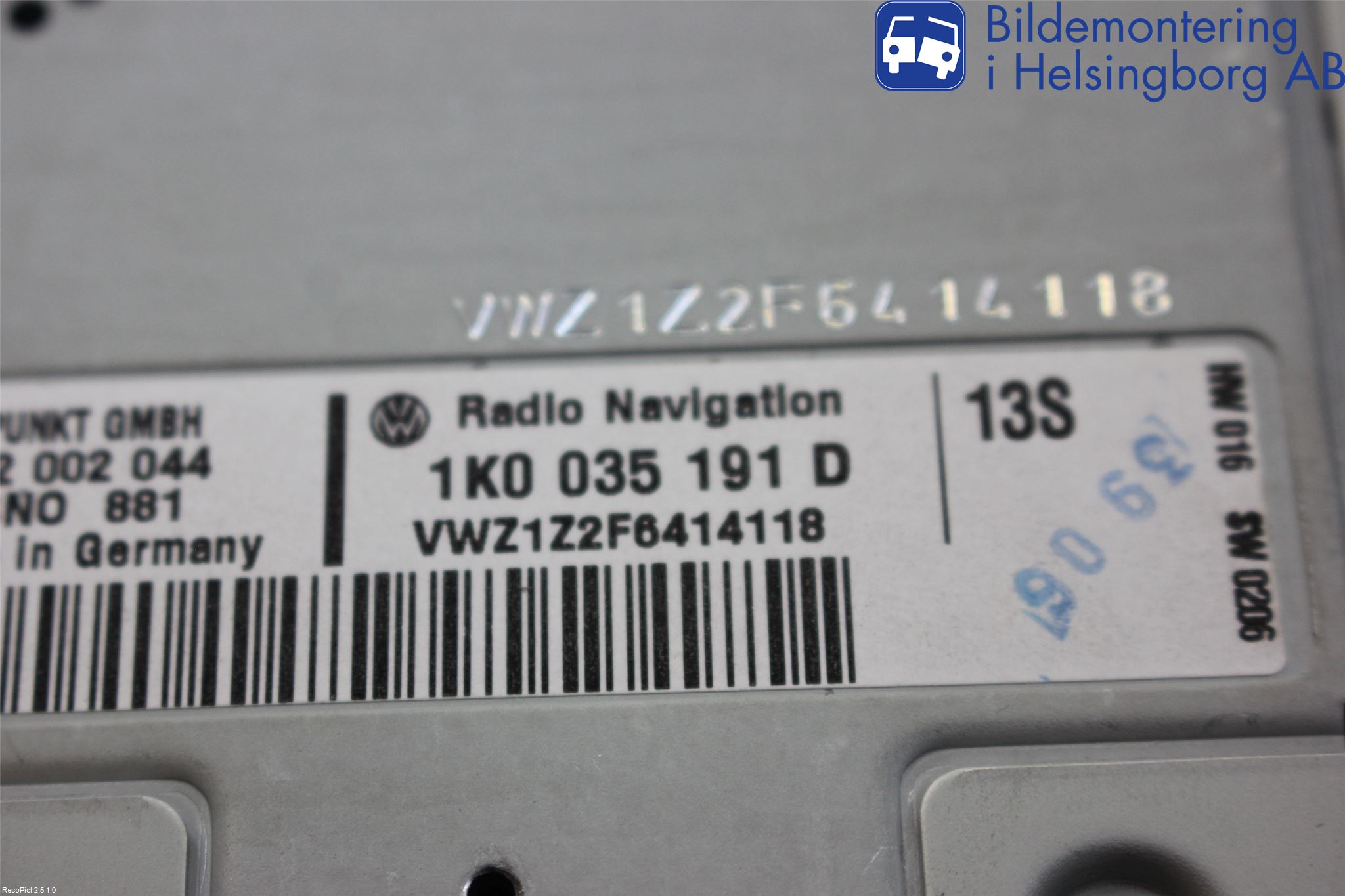 Volkswagen VW GOLF V 04-09 Stereo Radio Med Cd