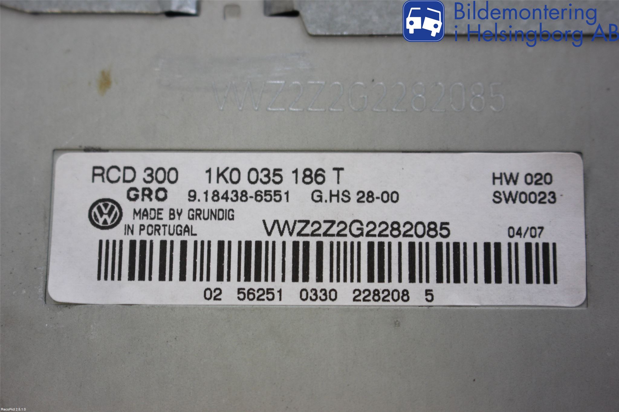 Volkswagen VW PASSAT 05-11 Stereo Radio Med Cd