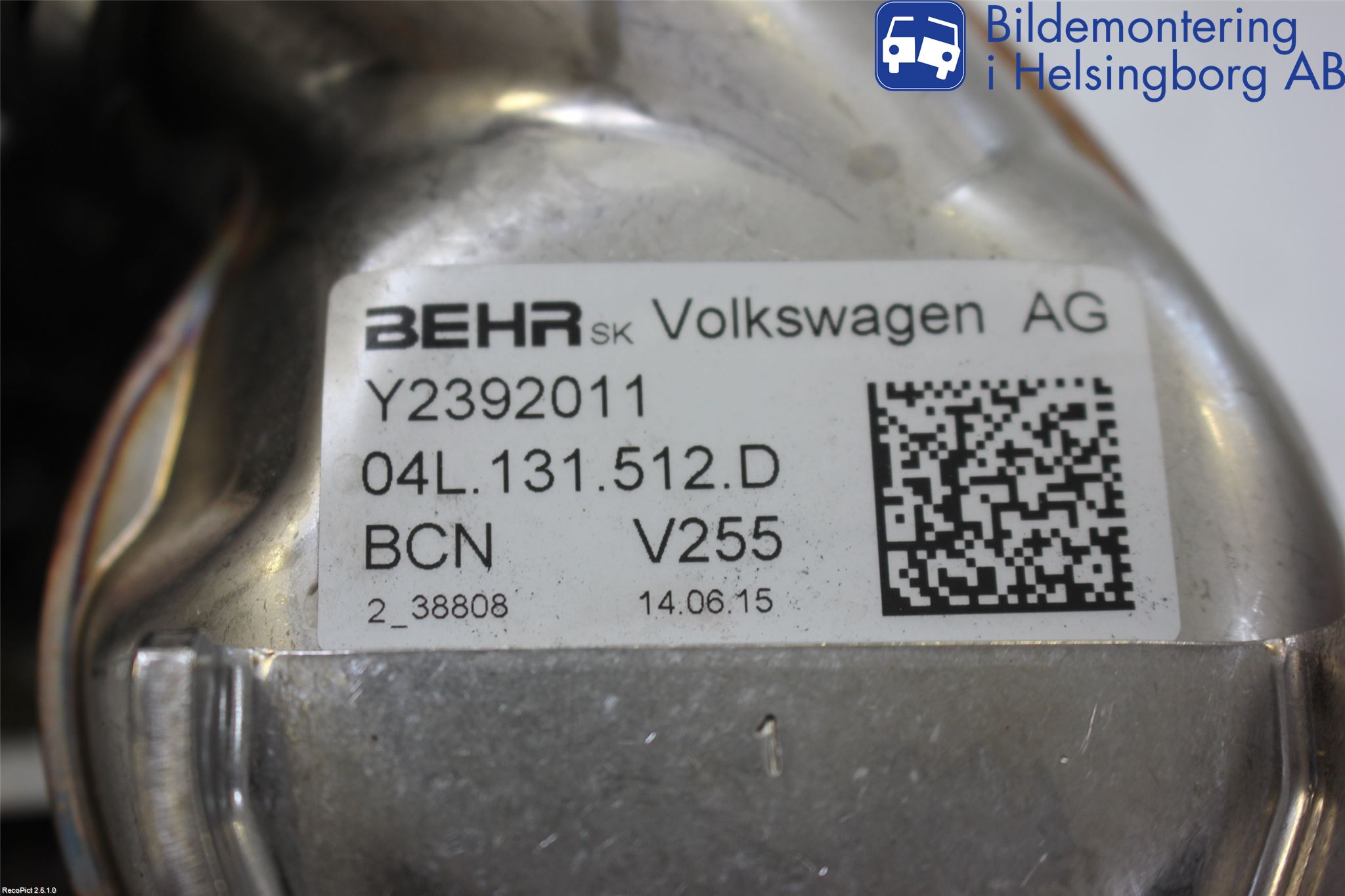 Volkswagen VW PASSAT 15-19 Eksos Kjøler