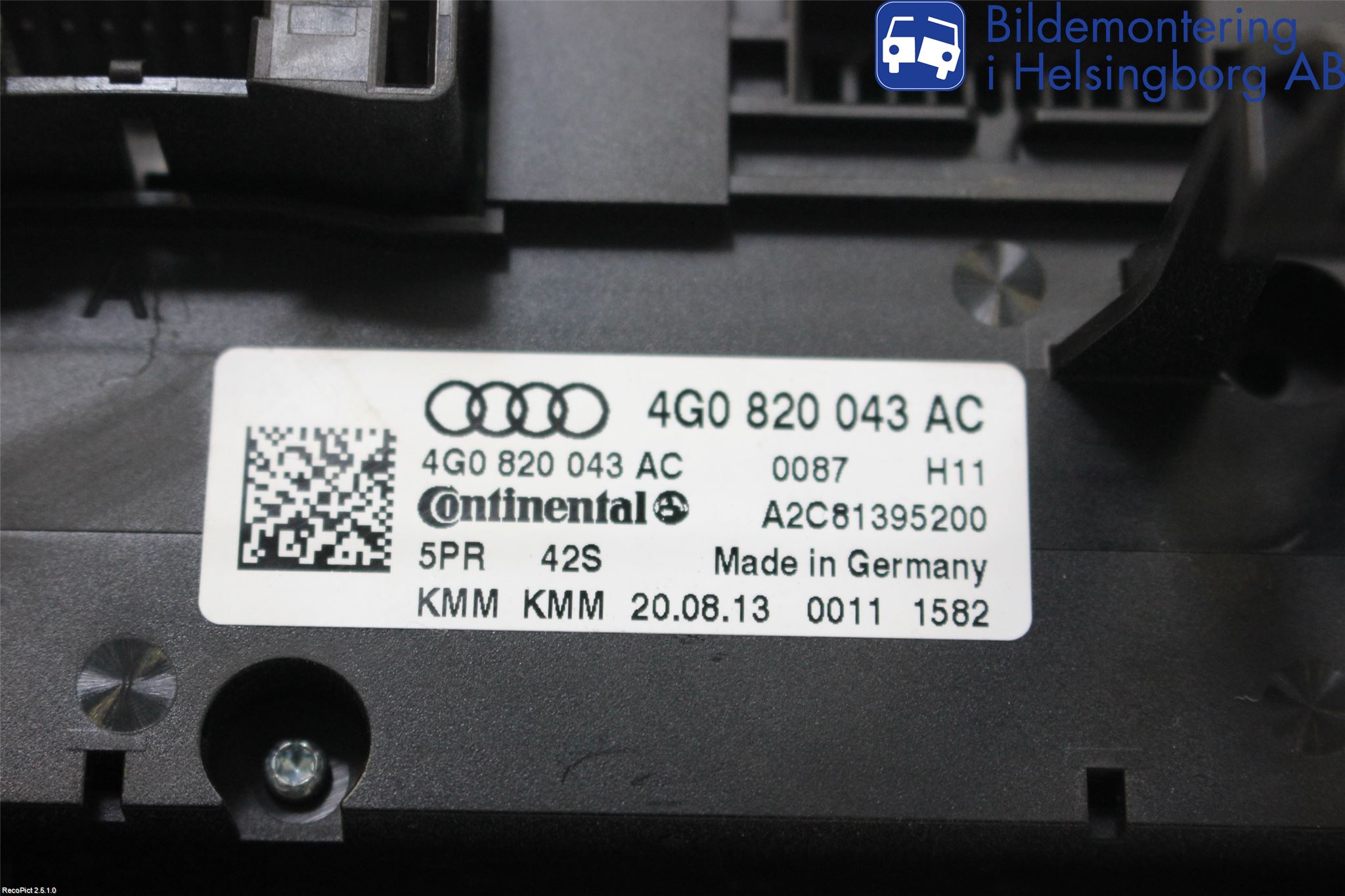 Audi A6/S6 4G 11-18 Varme Ac Betjening-Display