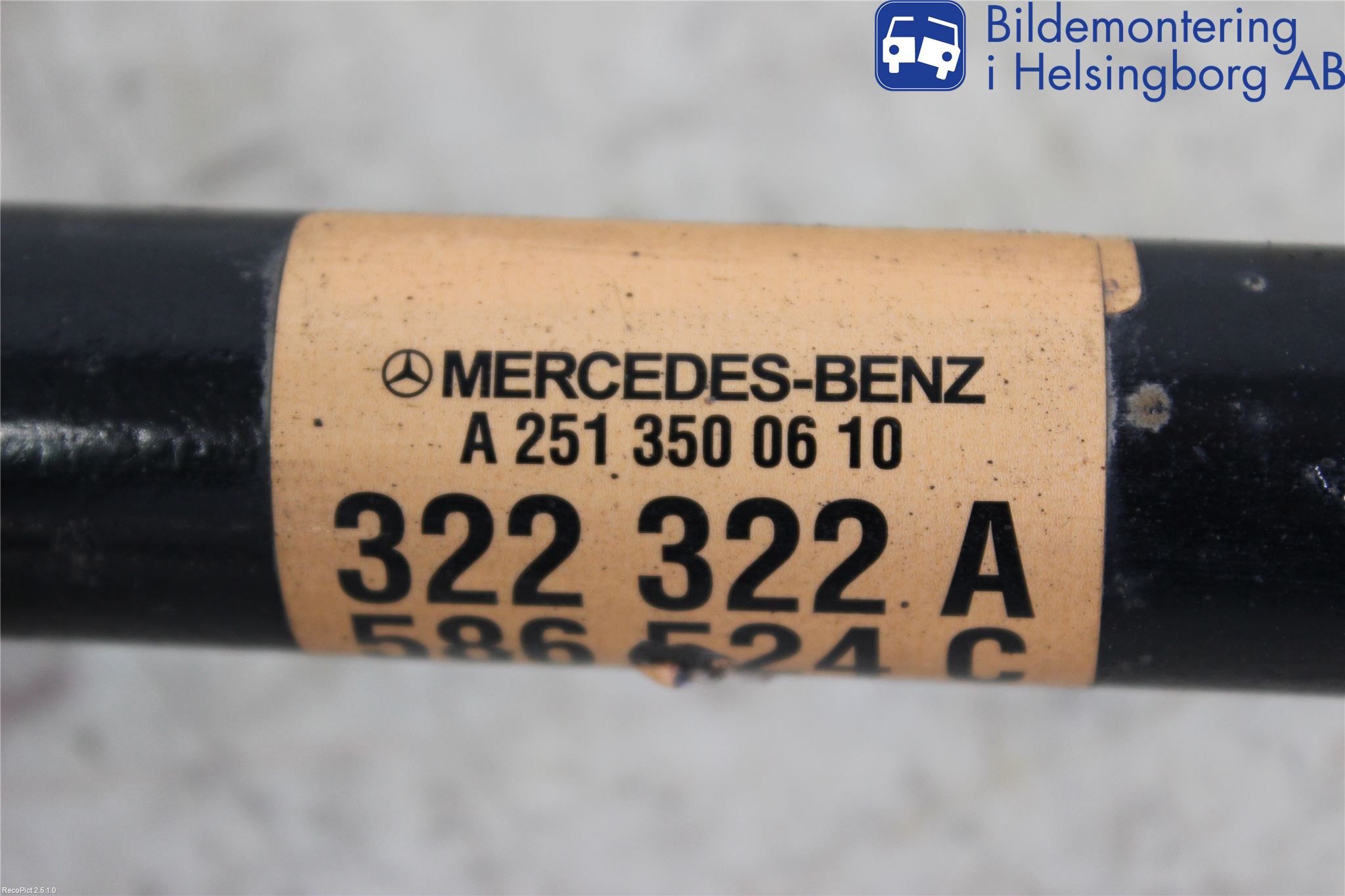 Mercedes-Benz MB R-KLASS (W251) 05-13 Drivaksel Bak Kompl Høyre