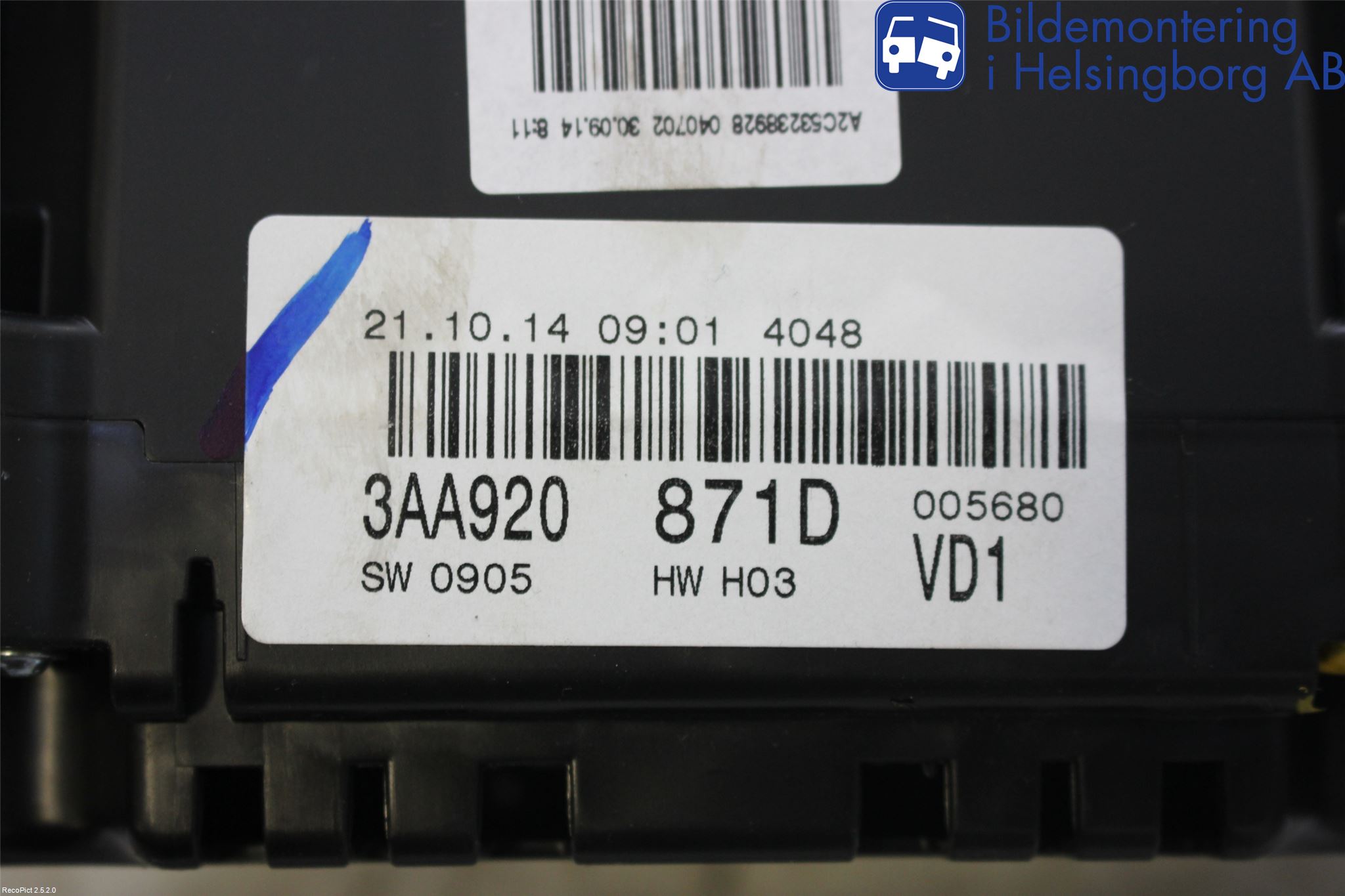 Volkswagen VW PASSAT 11-14 Instr Kombinert