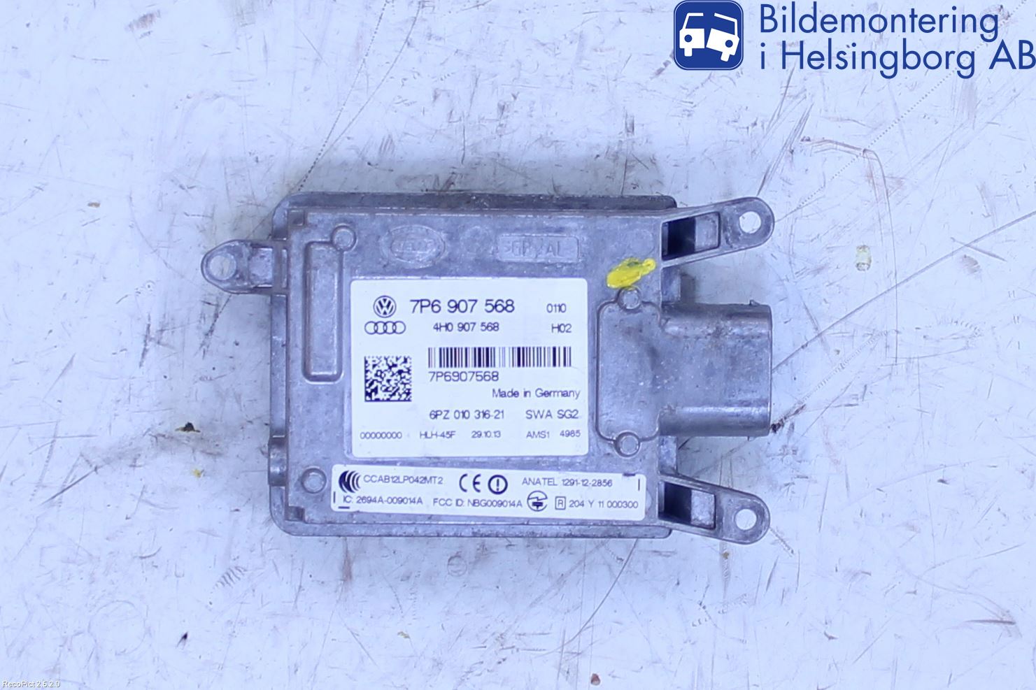 Volkswagen VW TOUAREG 7L 03-10 Sensor Kollisjonsbeskyttelse