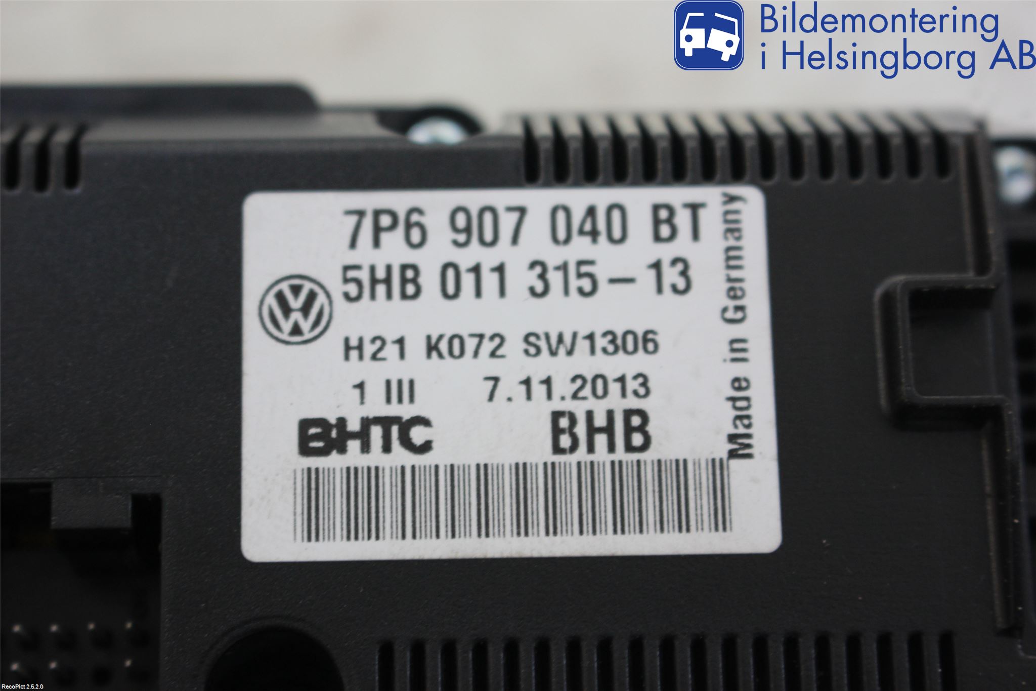 Volkswagen VW TOUAREG 7L 03-10 Varme Ac Betjening-Display