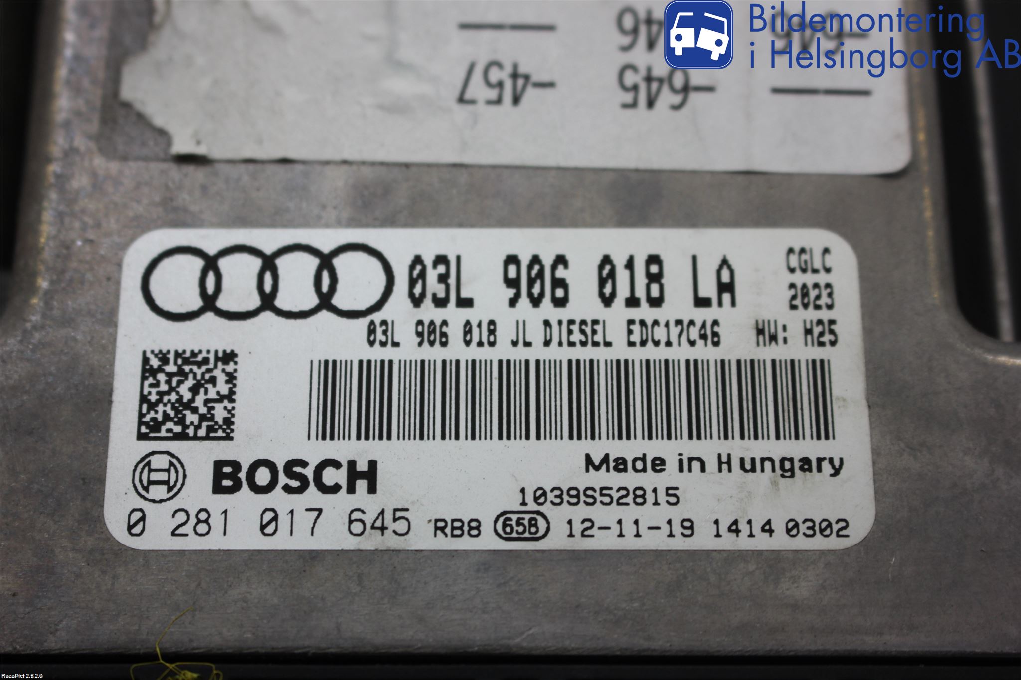 Audi A6/S6 4G 11-18 Styreenhet Dieselpumpe