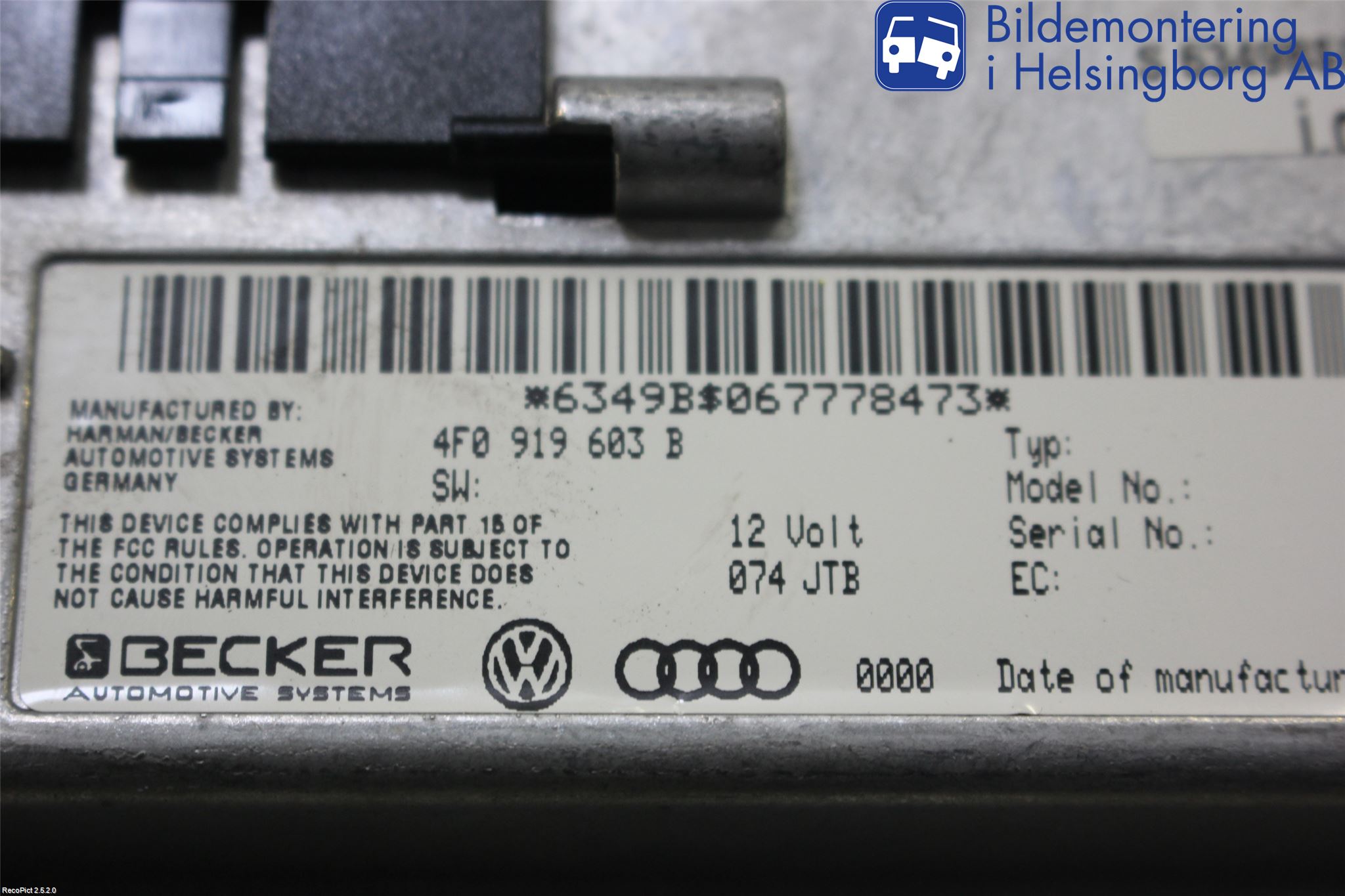 Audi Q7/SQ7 Instr Varselys - Display