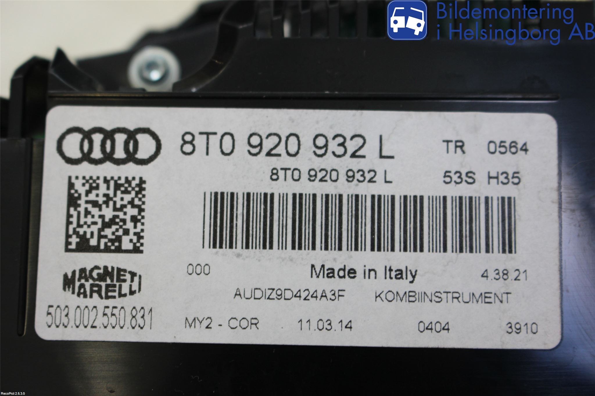 Audi A5 07-16 Instr Kombinert