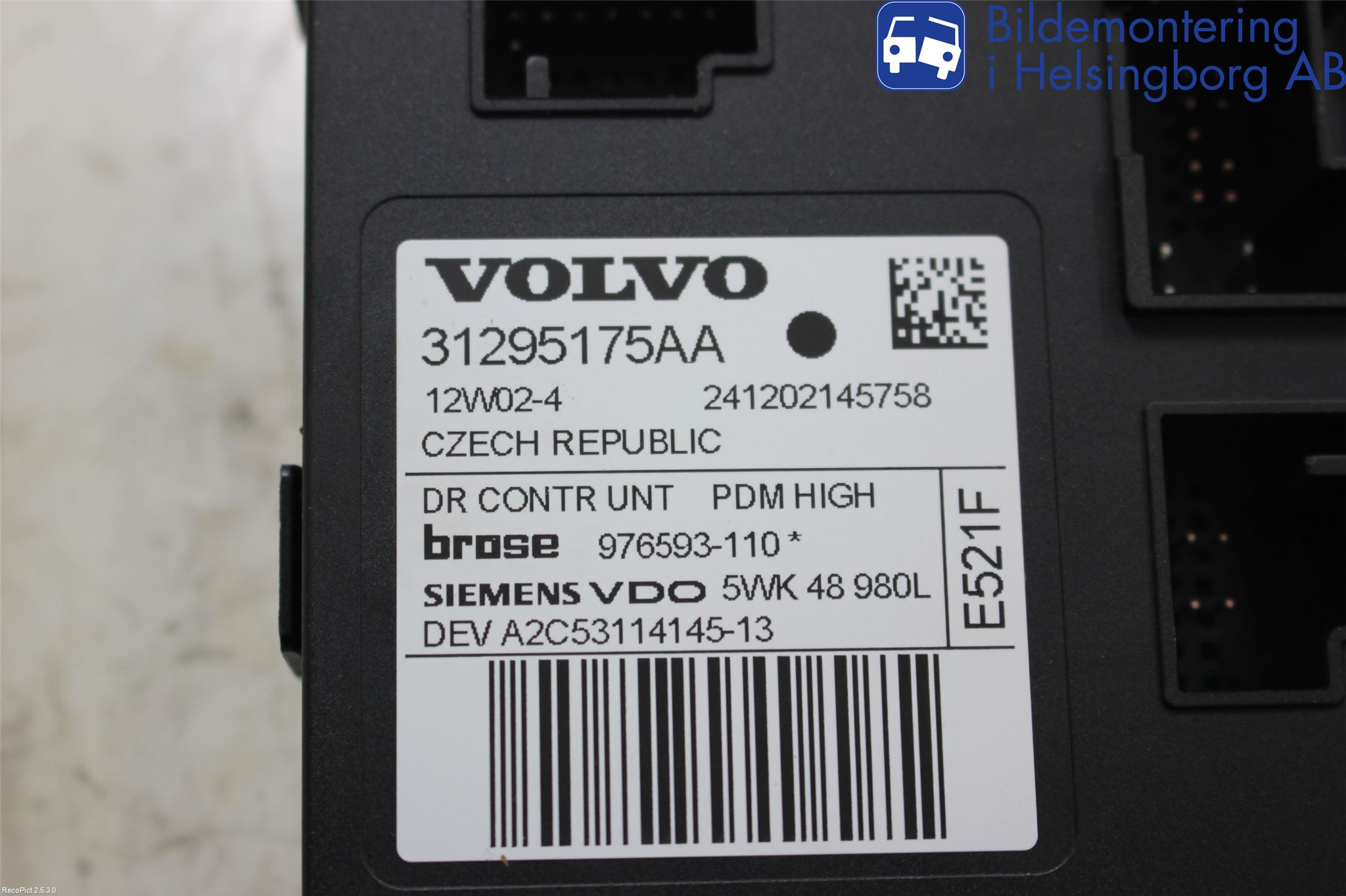 Volvo V50 08-12 Vindusheismotor