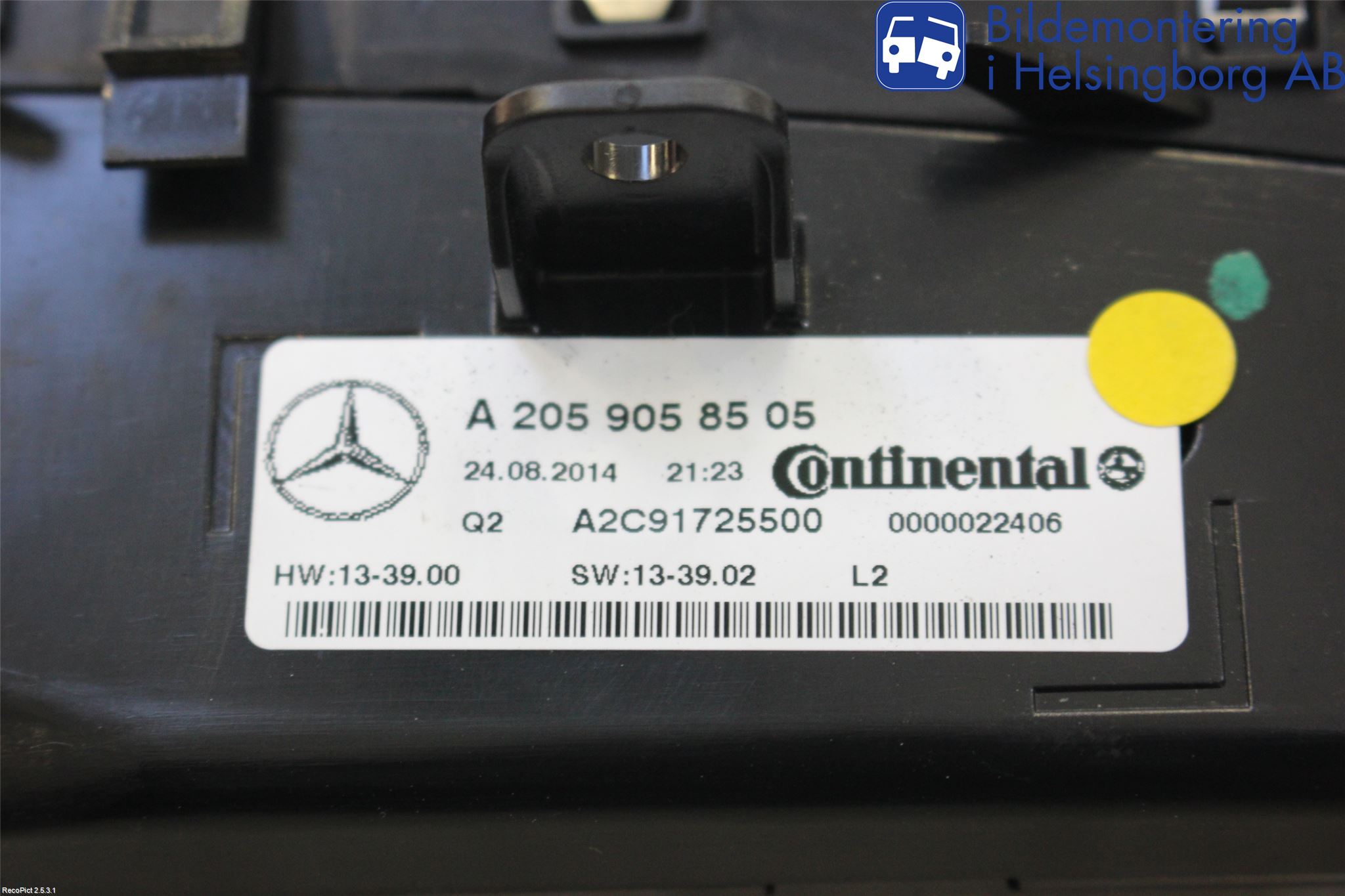 Mercedes-Benz MB C-KLASS (W205) 14-21 Varme Ac Betjening-Display