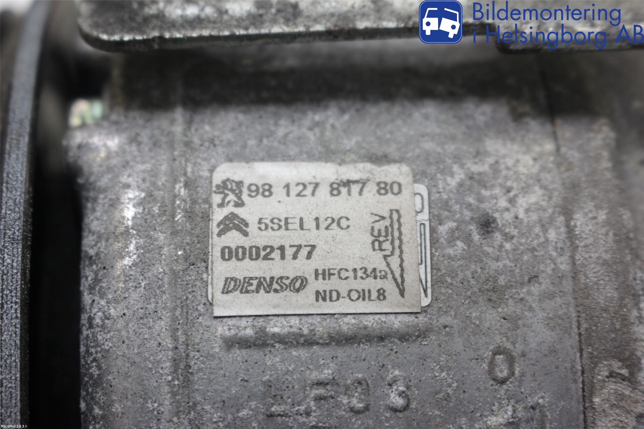 Peugeot 2008 13-20 Varme Ac Kompressor