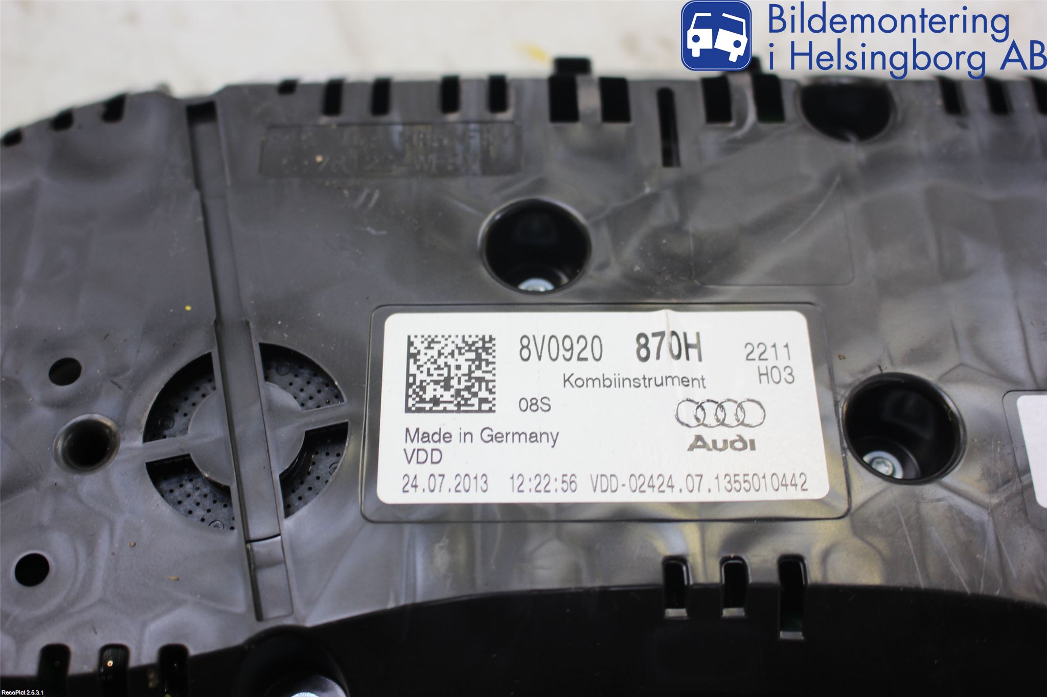 Audi A3/S3 8V 13-20 Instr Kombinert