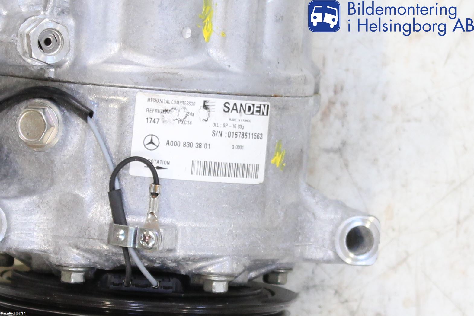 Mercedes-Benz MB GLC-KLASS (X253/C253) 15-22 Varme Ac Kompressor