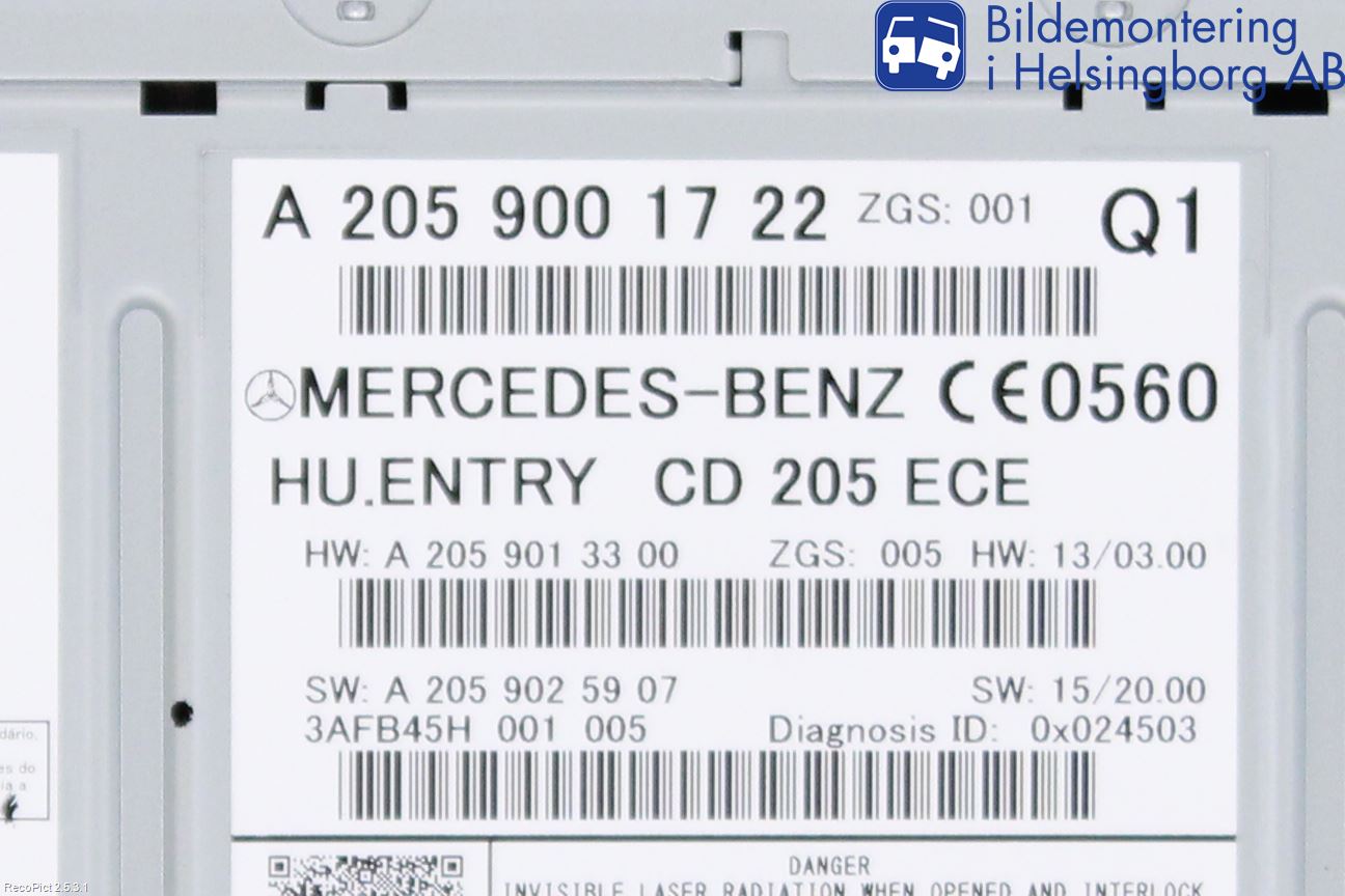 Mercedes-Benz MB GLC-KLASS (X253/C253) 15-22 Stereo Radio Med Cd