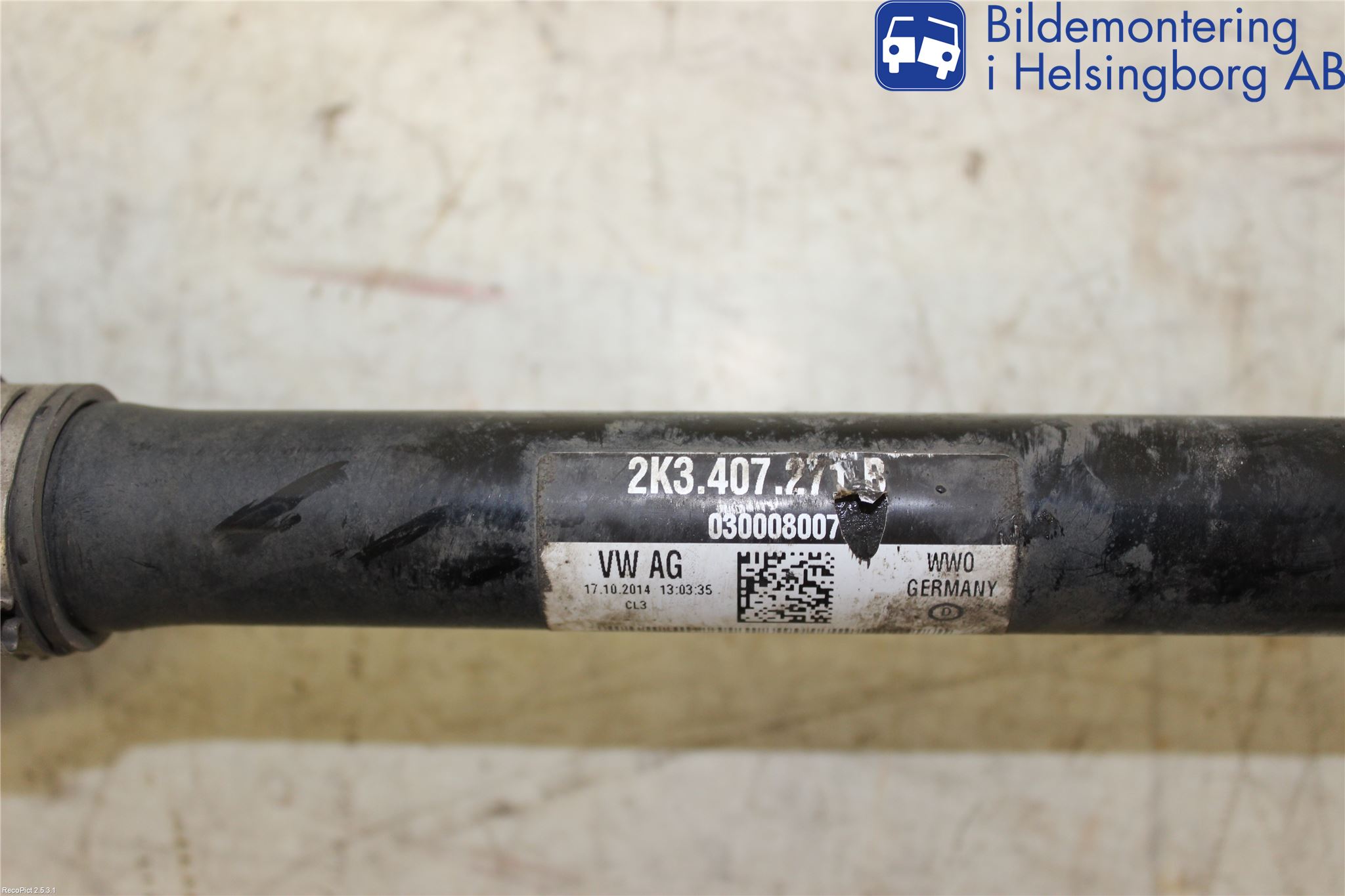 Volkswagen VW CADDY 11-15 Drivaksel Foran Kompl Venstre