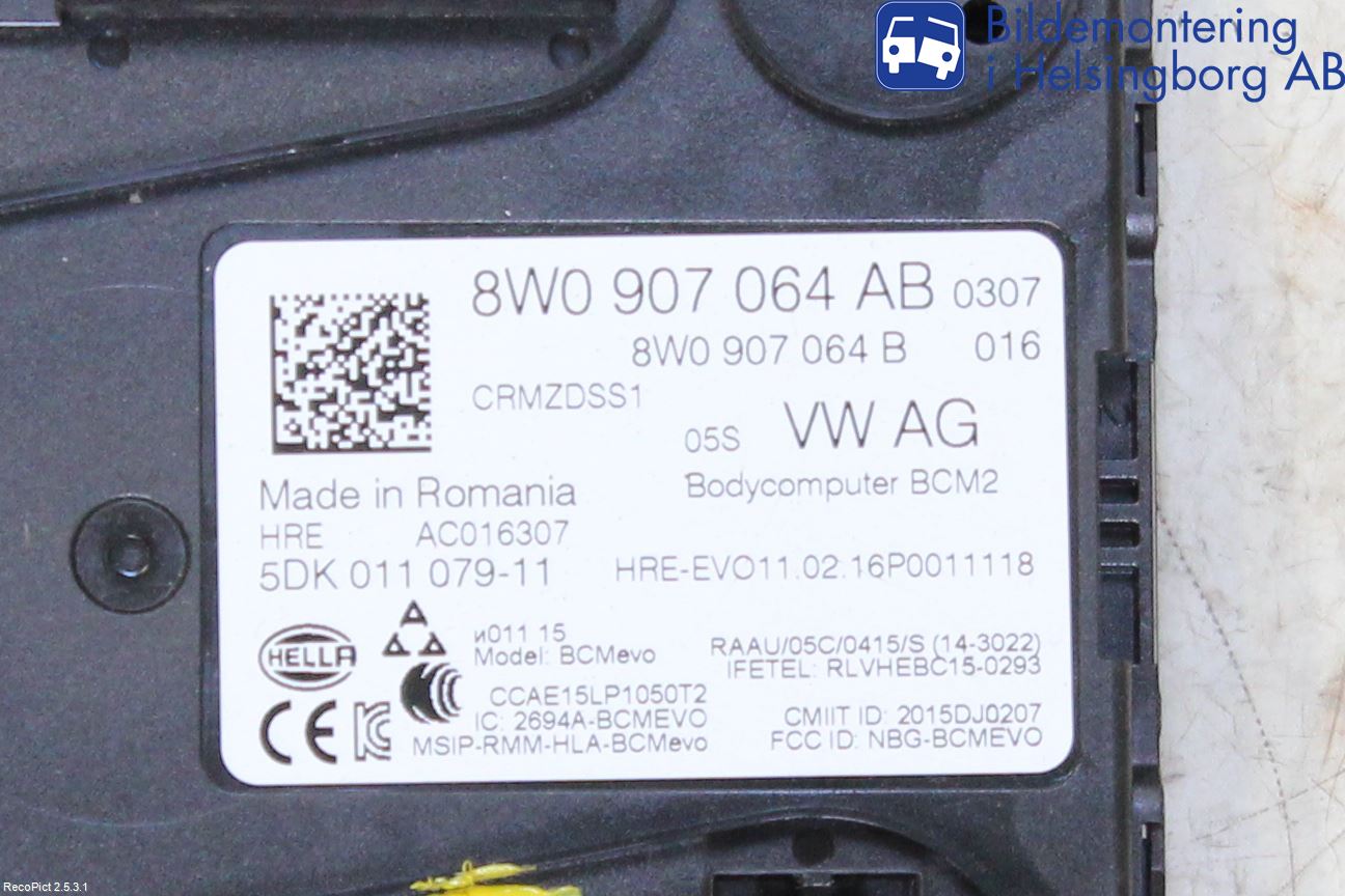 Audi A4/S4 B9 16-19 Styreenhet Klima